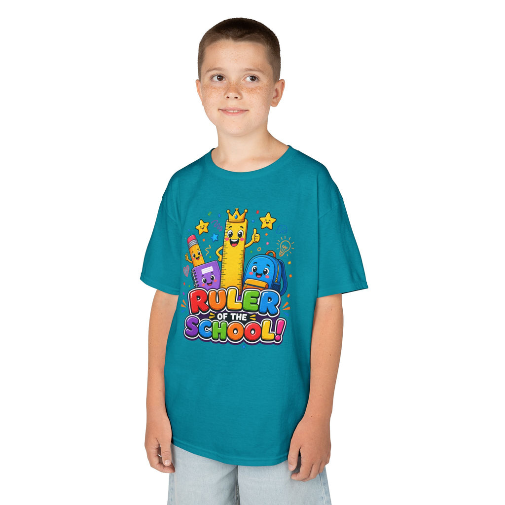Ruler of the School kids T-Shirt | Cute School Supplies Graphic
