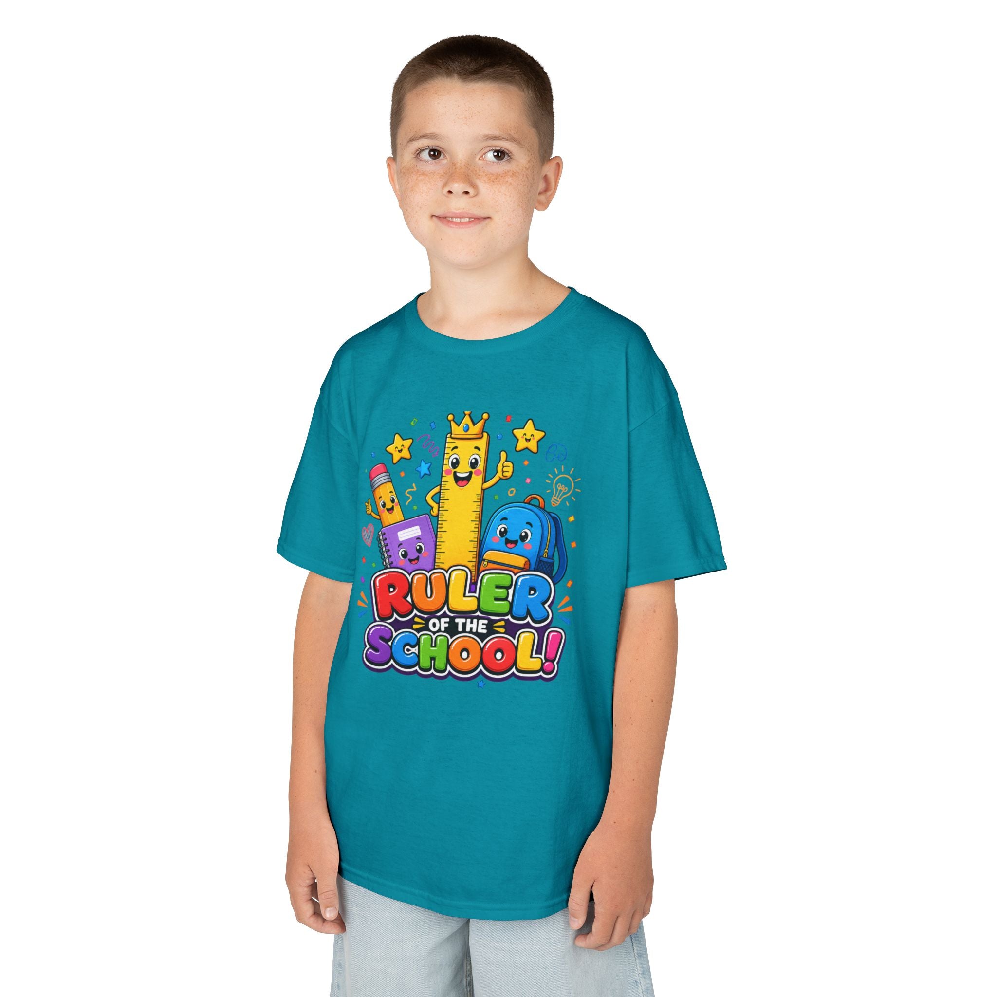 Ruler of the School kids T-Shirt | Cute School Supplies Graphic