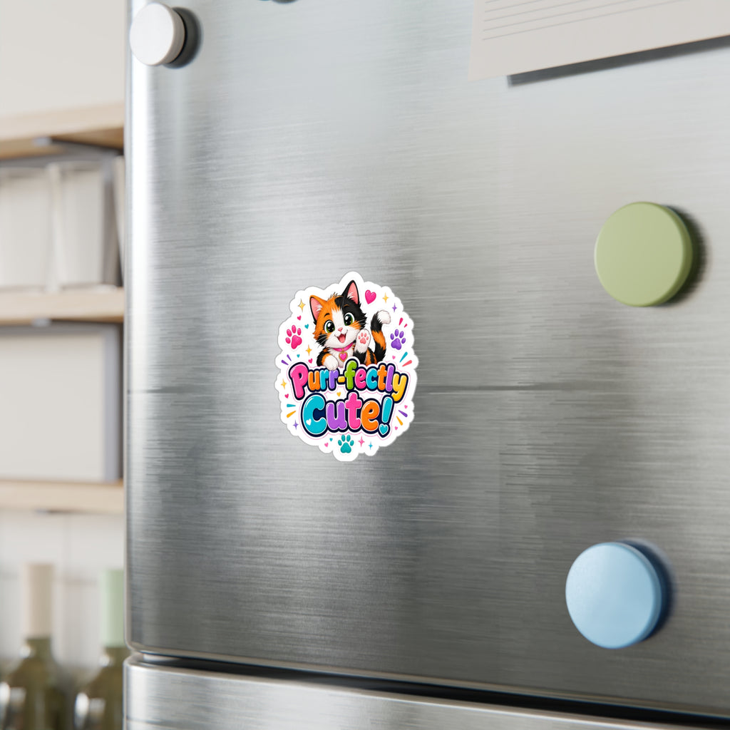 Purr-fectly Cute! Cat Kiss-Cut Vinyl Sticker
