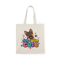 Dog-Gone Cute Tote Bag — Cute German Shepherd Paw Print Canvas Tote