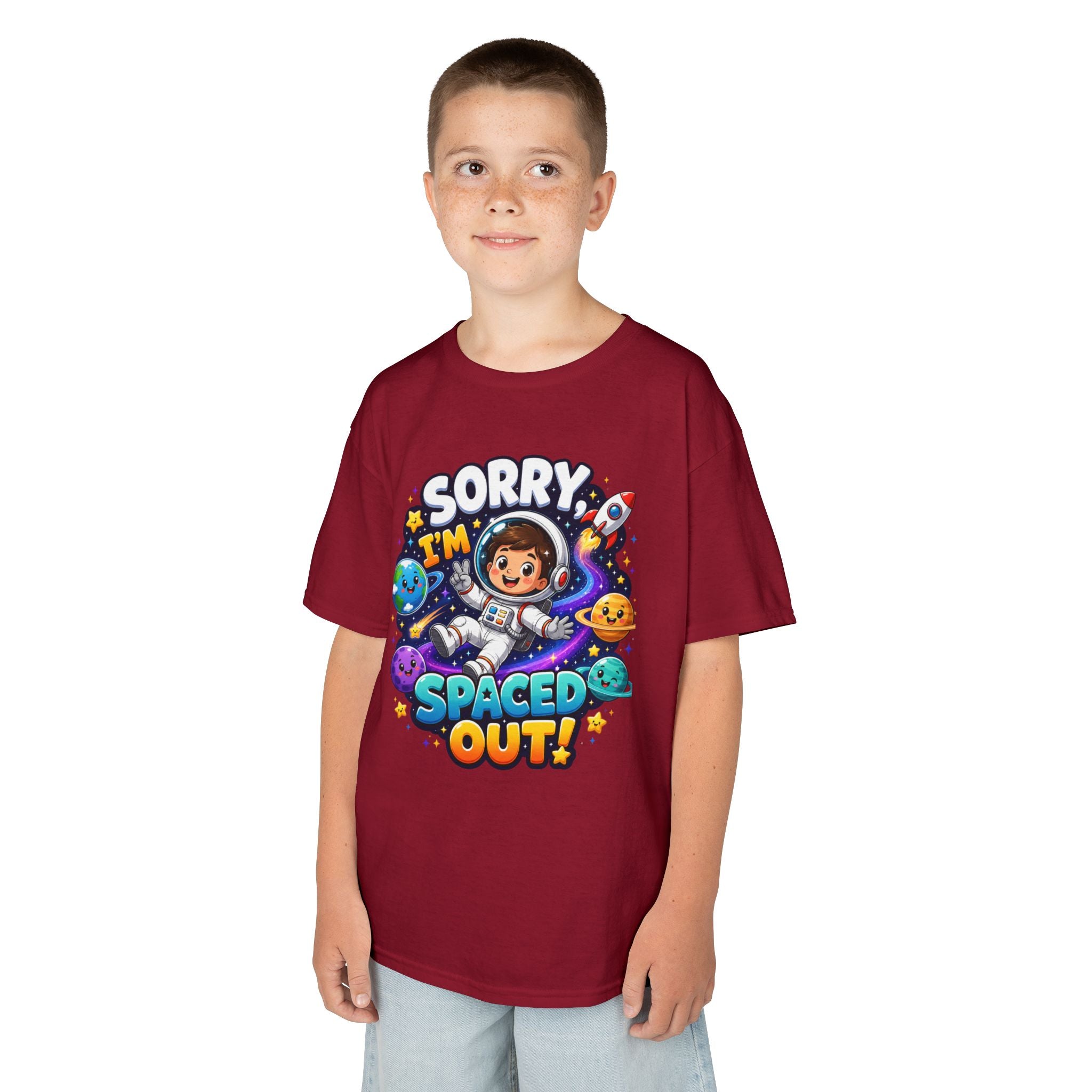 Spaced Out Kids T-Shirt — "Sorry I'm Spaced Out!" Cute Space Astronaut Tee