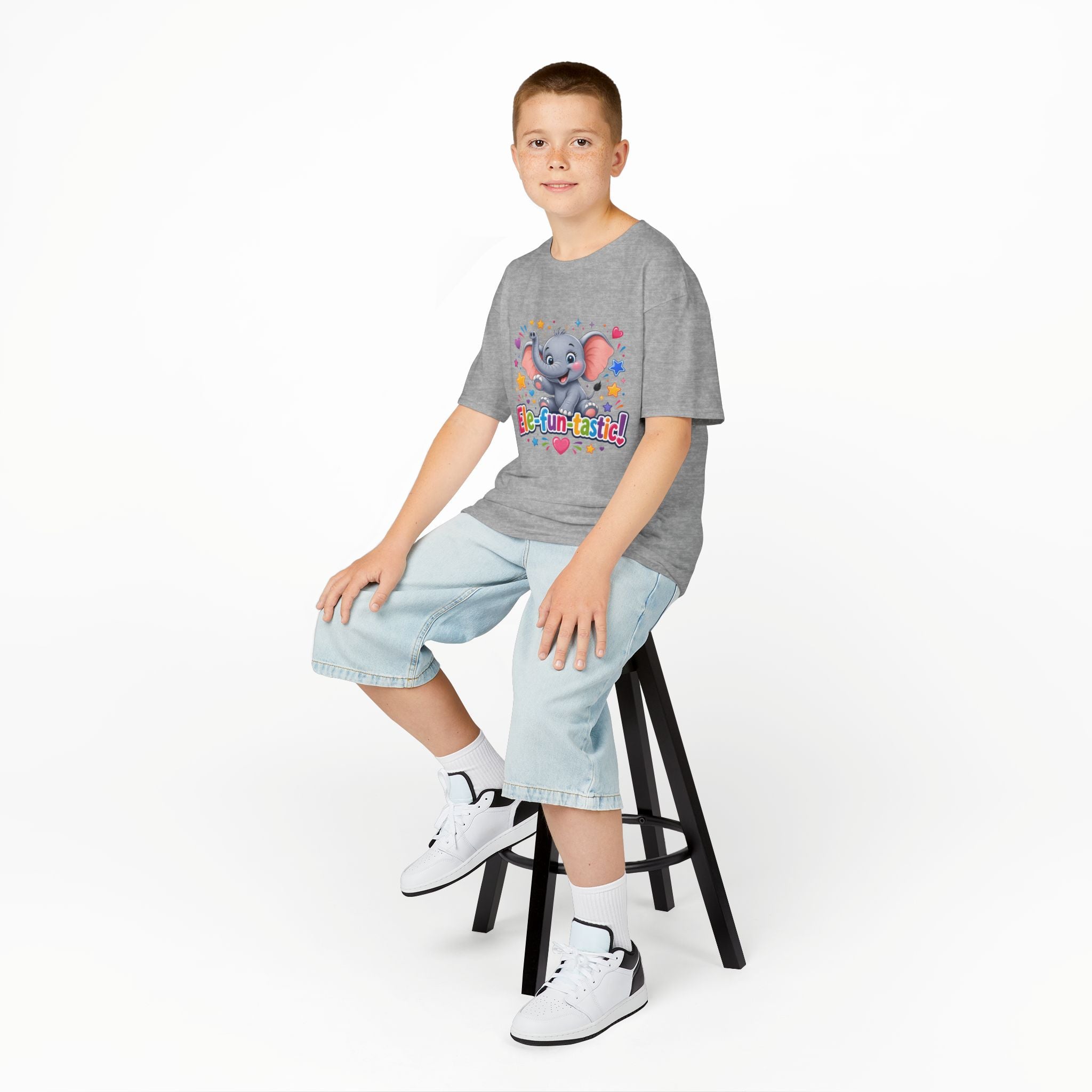 Kids T-Shirt — "Ele-fun-tastic!" Cute Elephant Graphic Tee for Toddlers, Birthday & Playtime