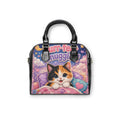 Cat Cuddles Shoulder Handbag — "Purr-fect Snuggles" Cute Calico Kitten Purse