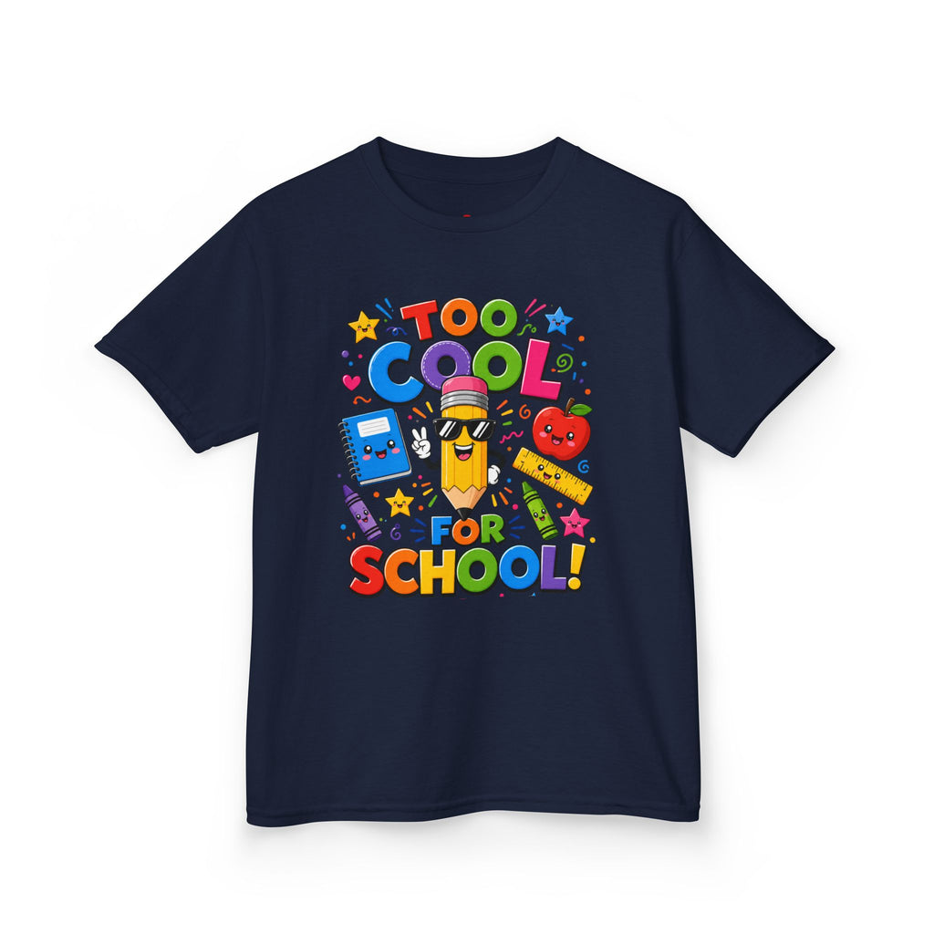 Too Cool For School Kids Tee | Cute Pencil School Supplies Back to School
