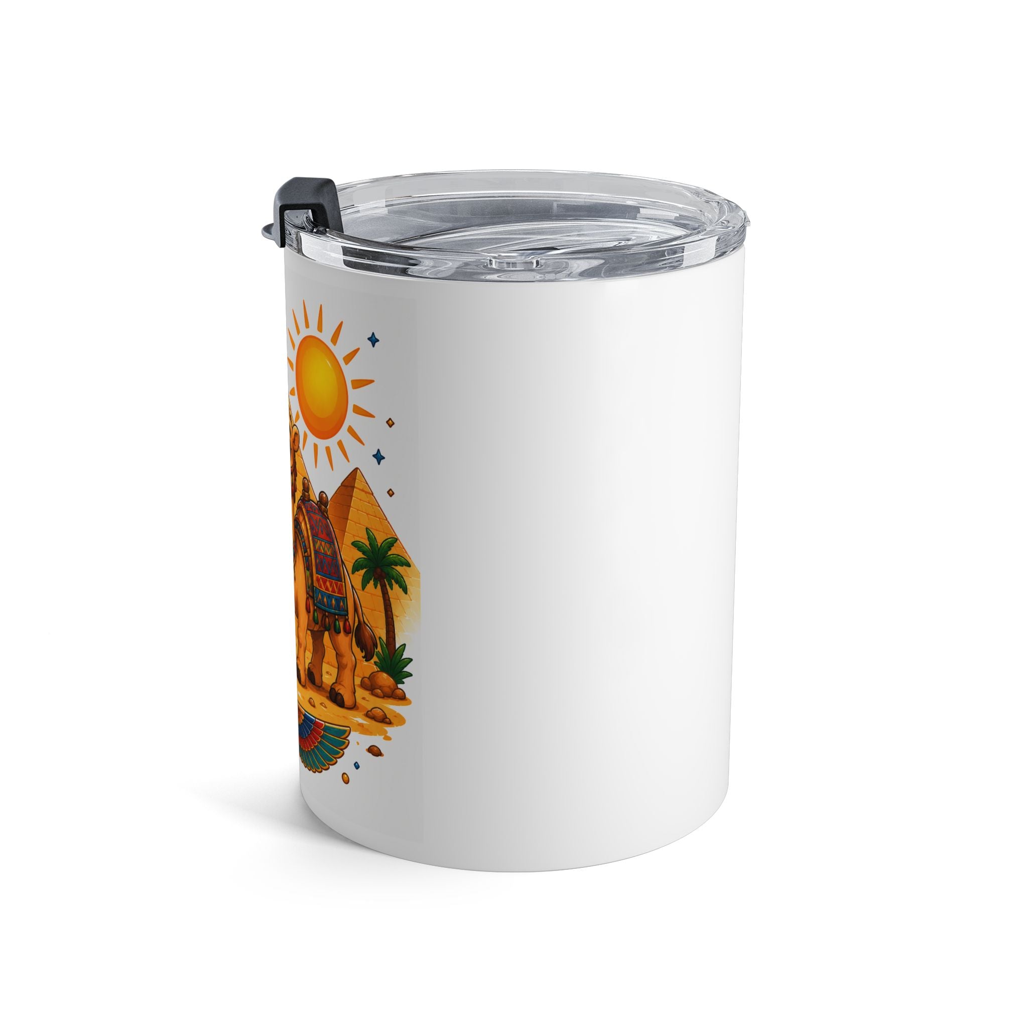 Egyptian Camel and Cat Tumbler | Pyramid Desert Sun 10oz