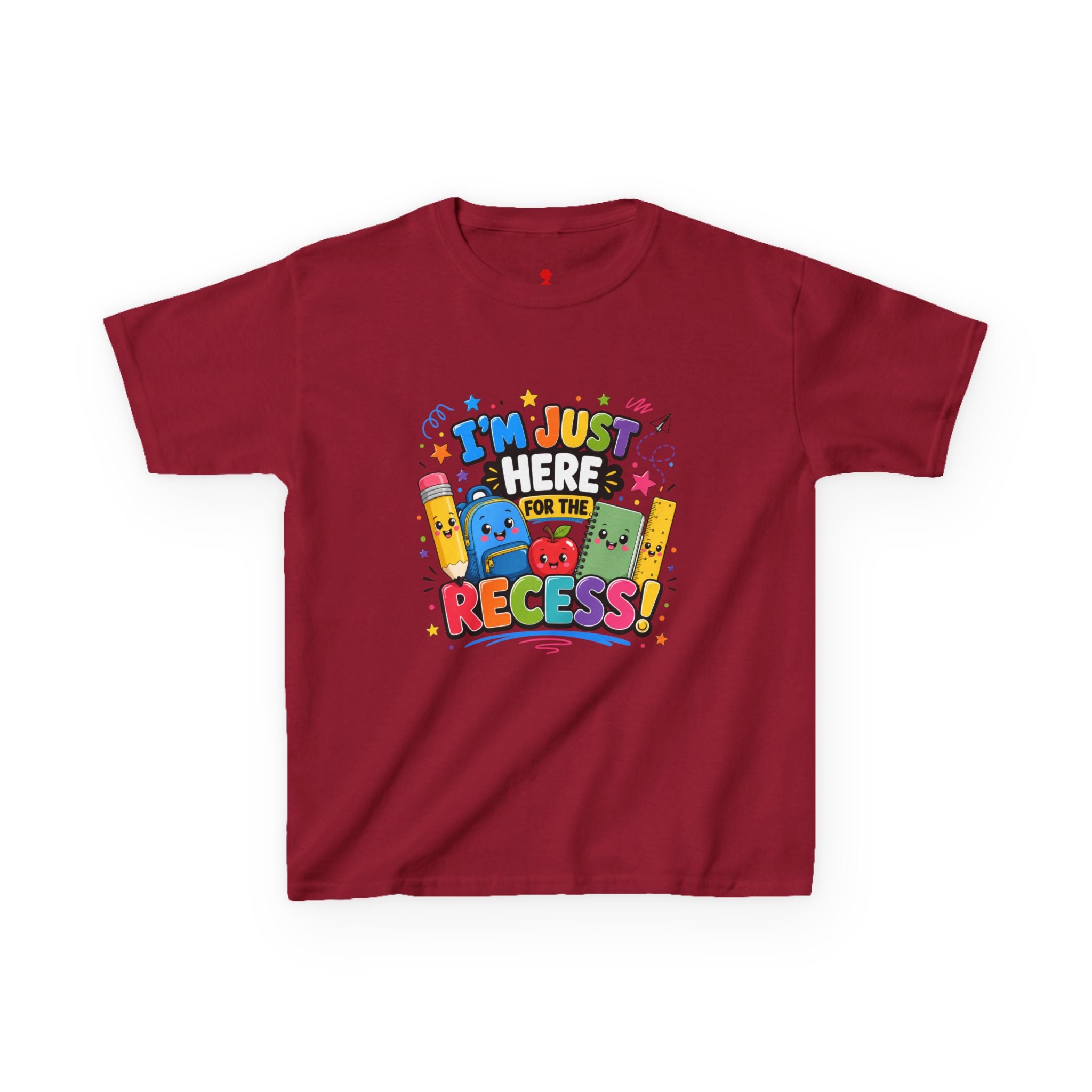 I'm Just Here for Recess Kids T-Shirt | Playful School Graphic Tee