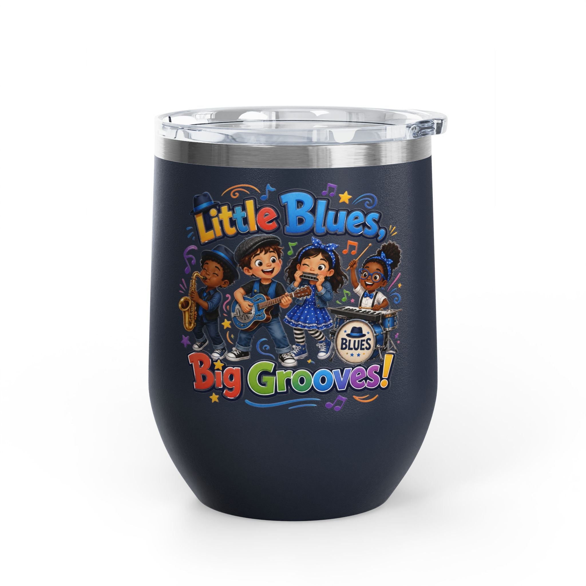 "Little Blues, Big Grooves!" Kids Band Insulated 12oz