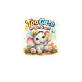 Too Cute to Be True! Elephant Kiss-Cut Vinyl Decal