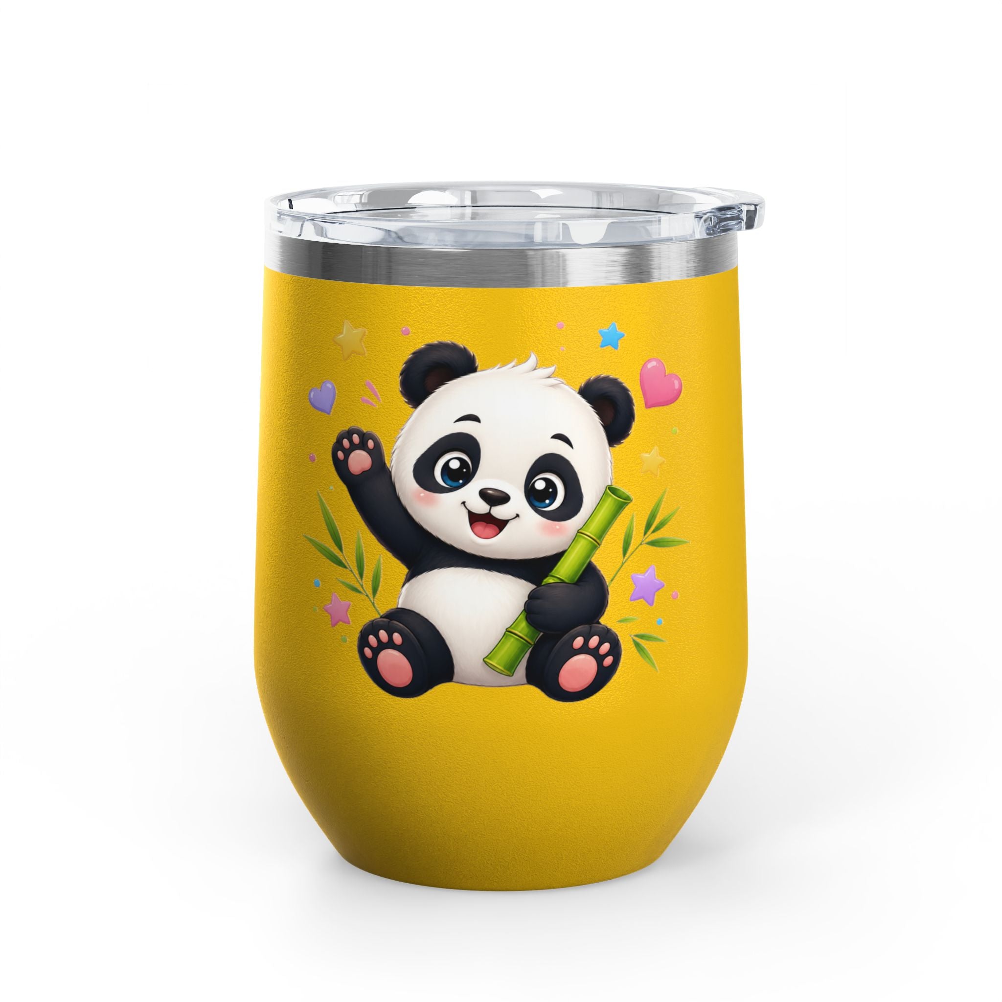 Panda Love 12oz Tumbler — Cute Bamboo Baby Panda Insulated Cup