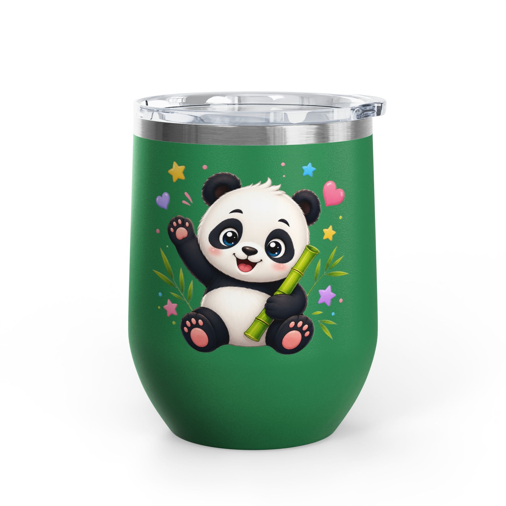 Panda Love 12oz Tumbler — Cute Bamboo Baby Panda Insulated Cup
