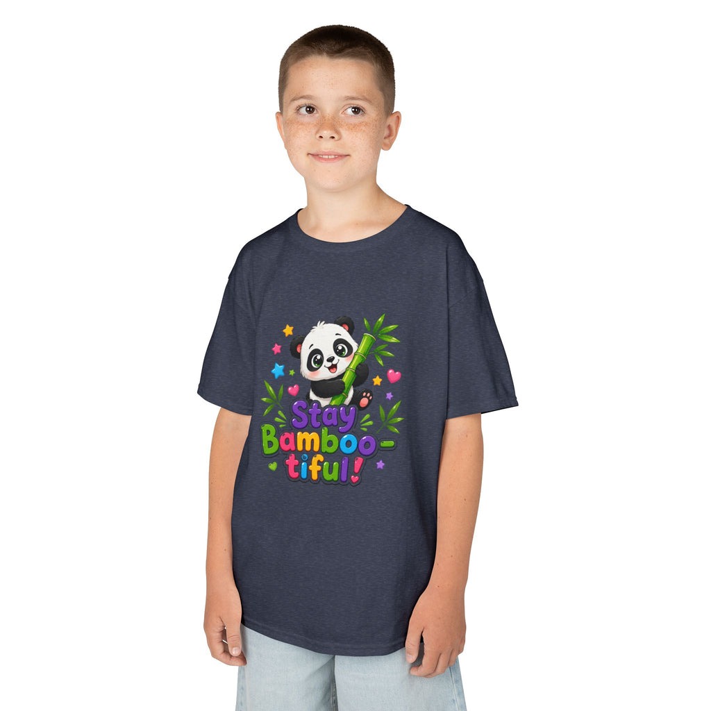 Kids Panda 'Stay Bambootiful!' T-Shirt — Cute Bamboo Forest Tee for Boys & Girls
