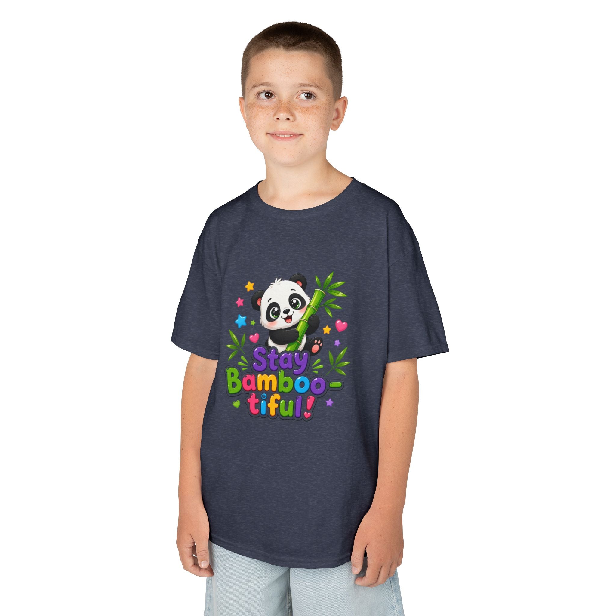 Kids Panda 'Stay Bambootiful!' T-Shirt — Cute Bamboo Forest Tee for Boys & Girls
