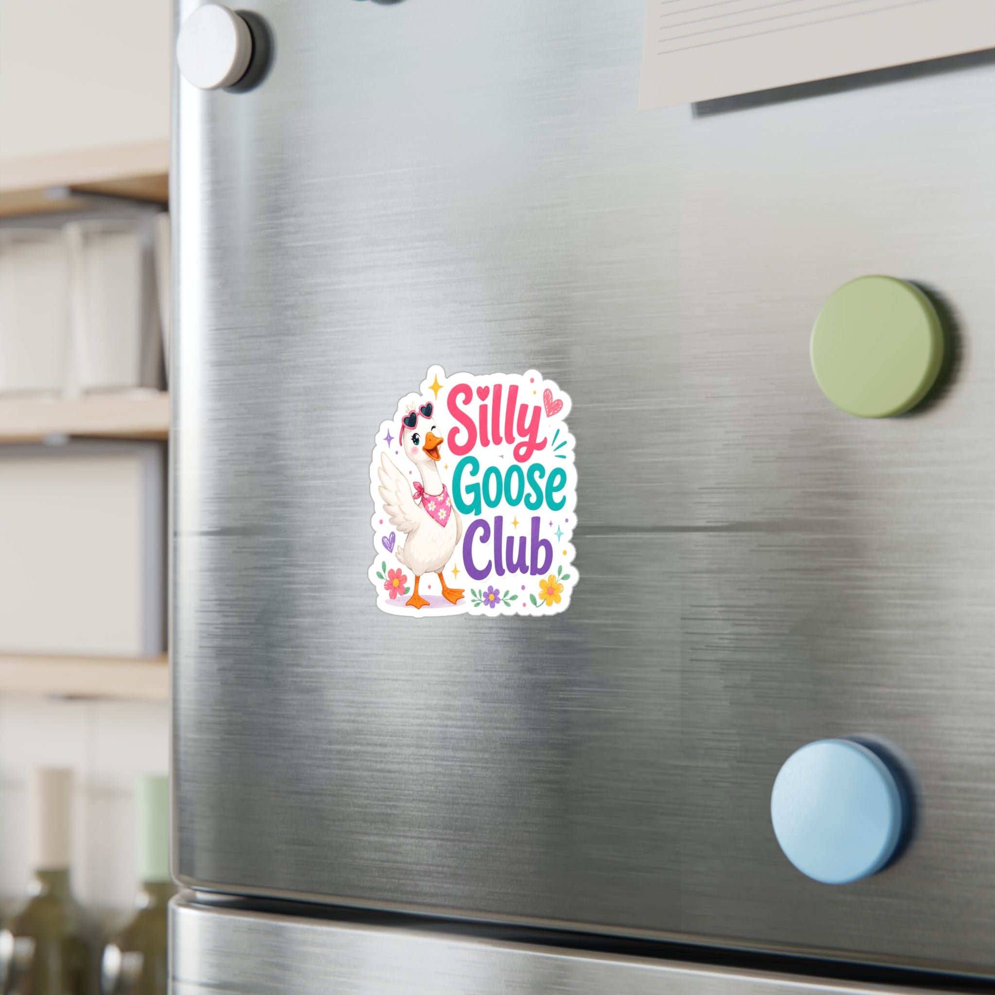 Silly Goose Club Vinyl Sticker — Cute Kiss-Cut Decal for Laptops, Water Bottles & Kids’ Gifts