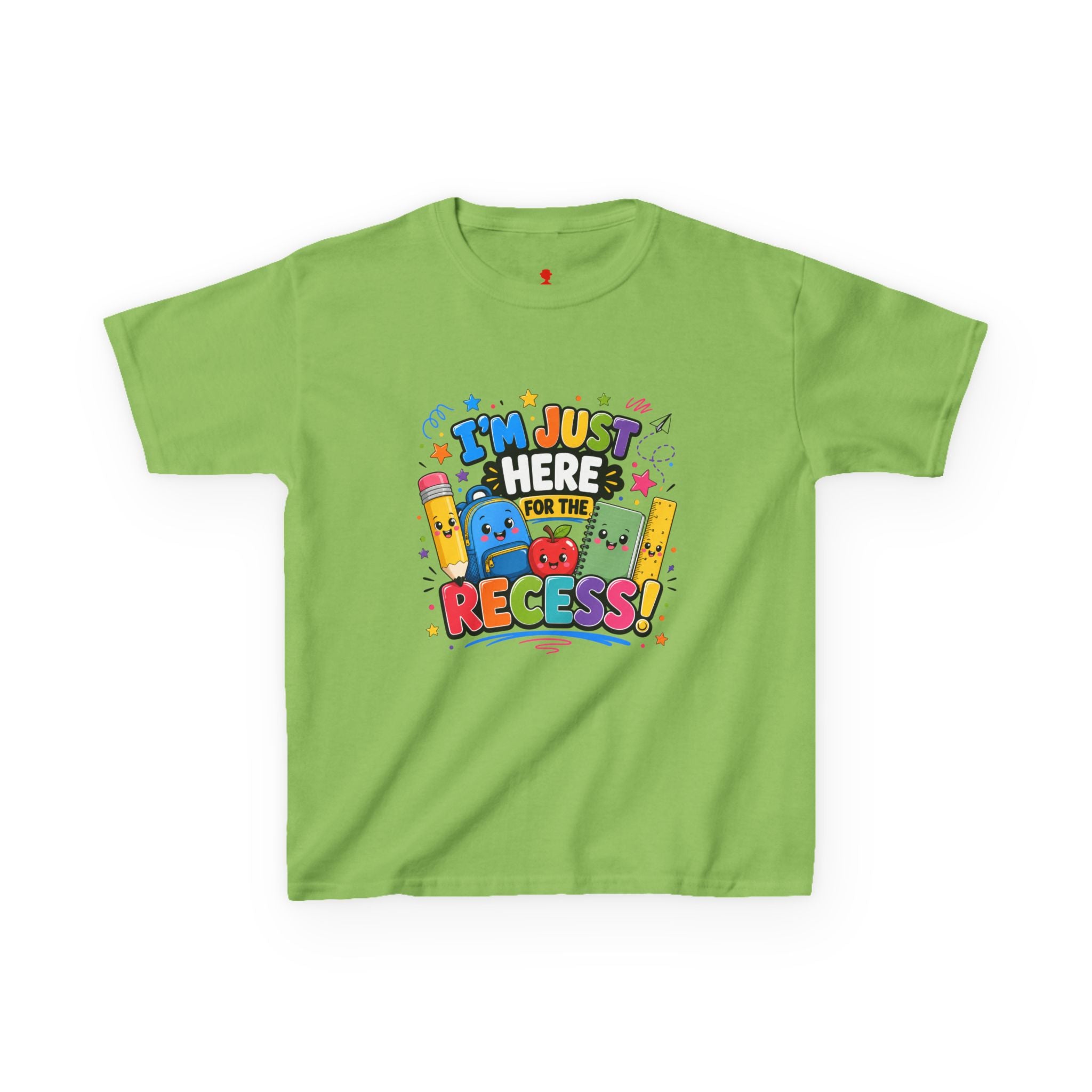 I'm Just Here for Recess Kids T-Shirt | Playful School Graphic Tee