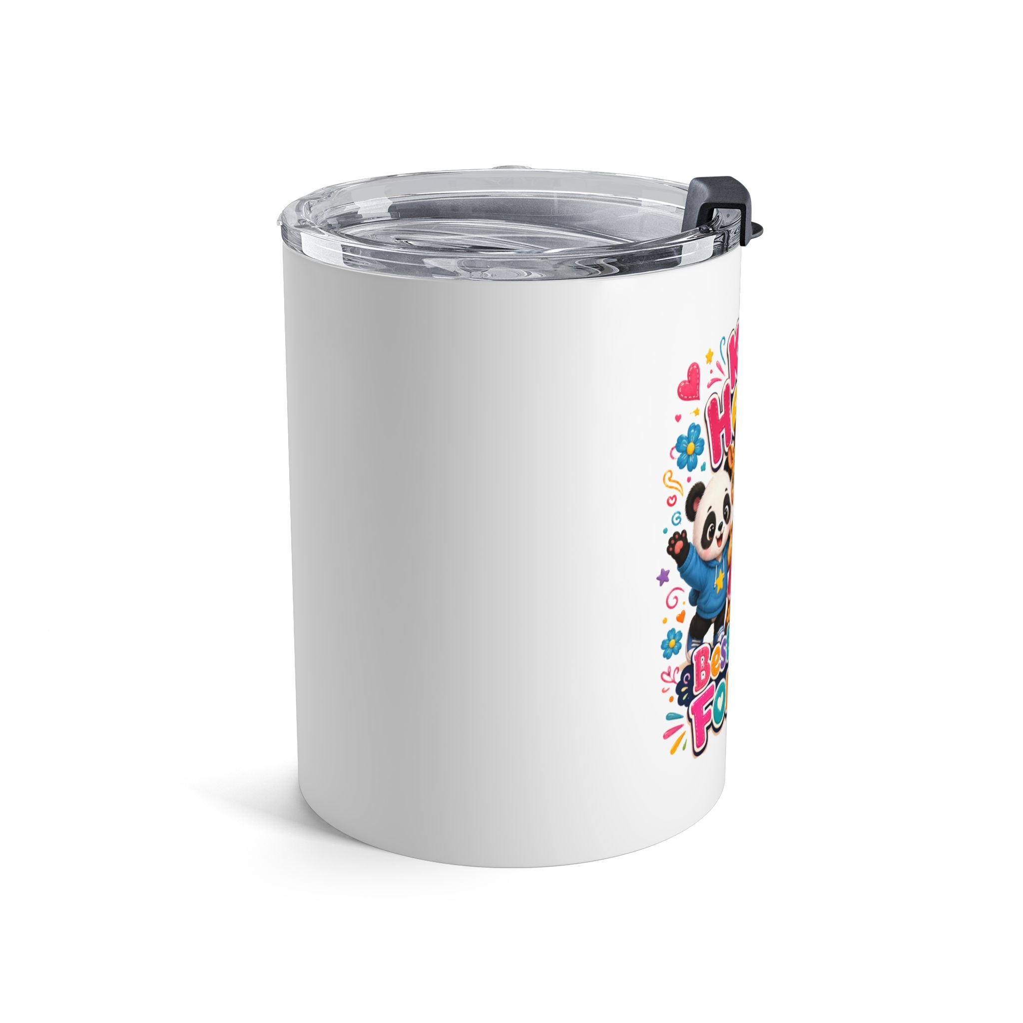 10oz Tumbler - "Kind Hearts Best Friends Forever" Cute Cartoon Animal Travel Mug