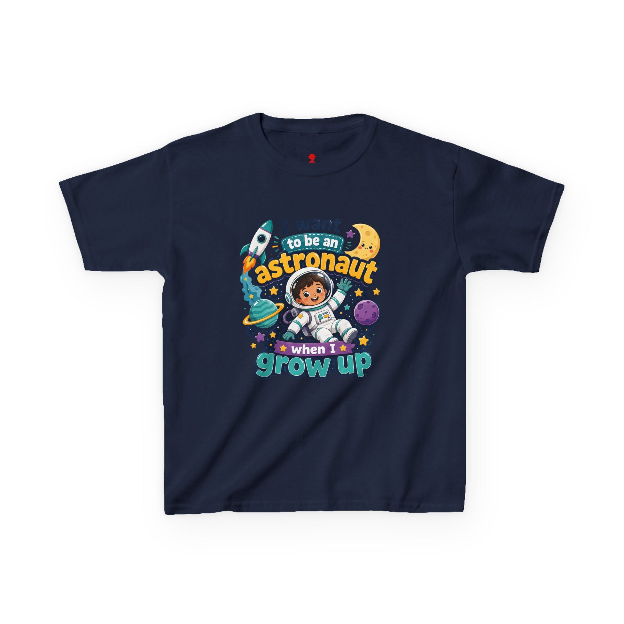 Kids Astronaut T-Shirt — "I Want to Be an Astronaut When I Grow Up" Space Tee