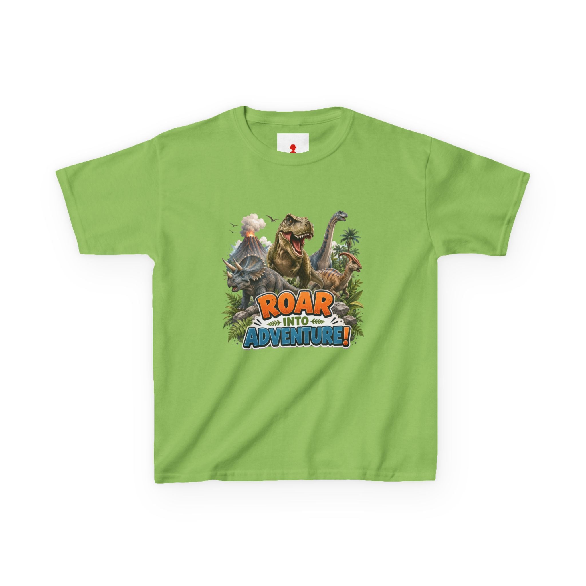 Kids Dinosaur Tee - "Roar Into Adventure" Graphic Shirt for Boys & Girls