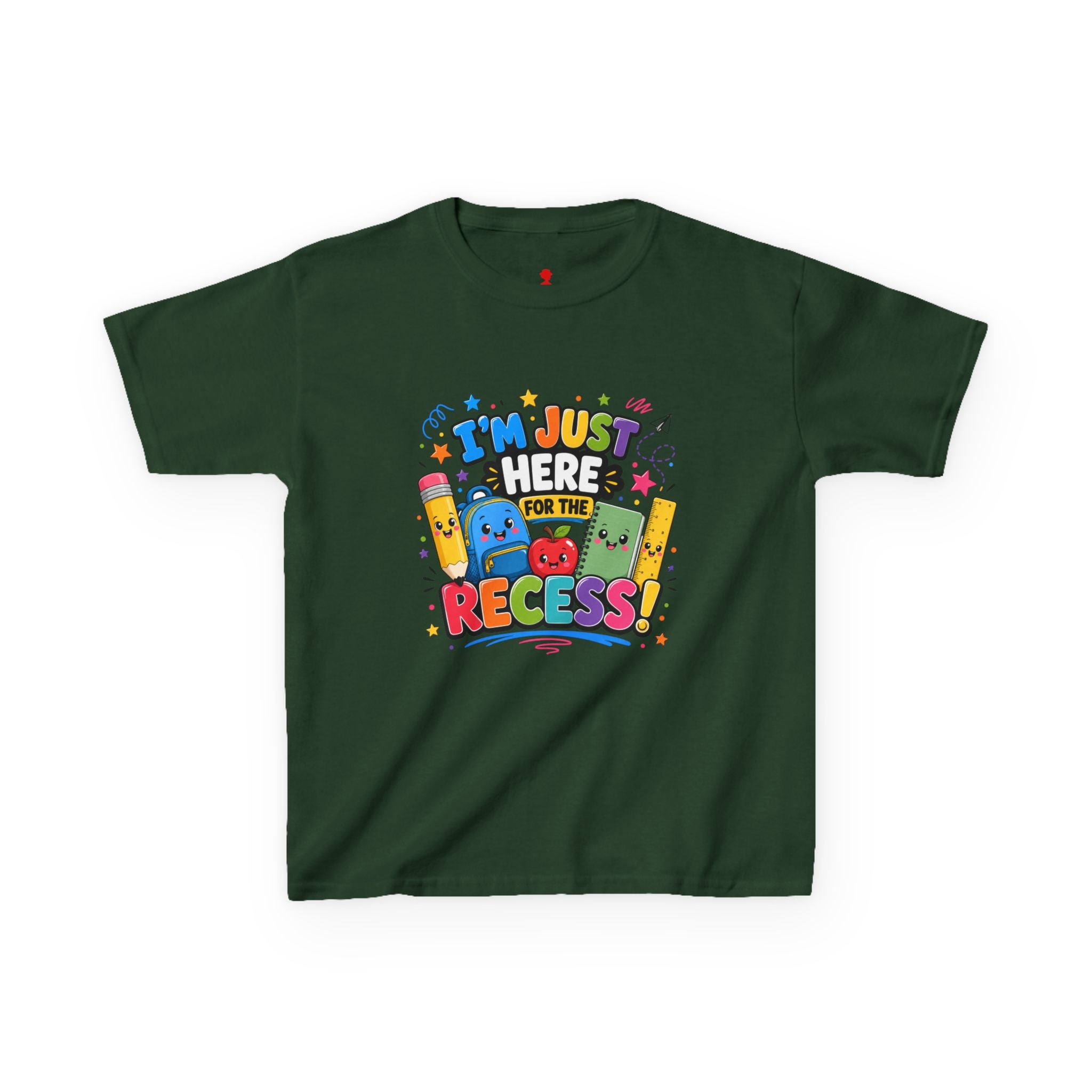 I'm Just Here for Recess Kids T-Shirt | Playful School Graphic Tee