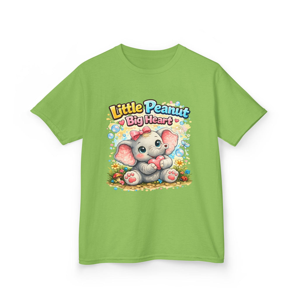 Kids Tee — "Little Peanut Big Heart" Cute Baby Elephant Shirt for Toddlers