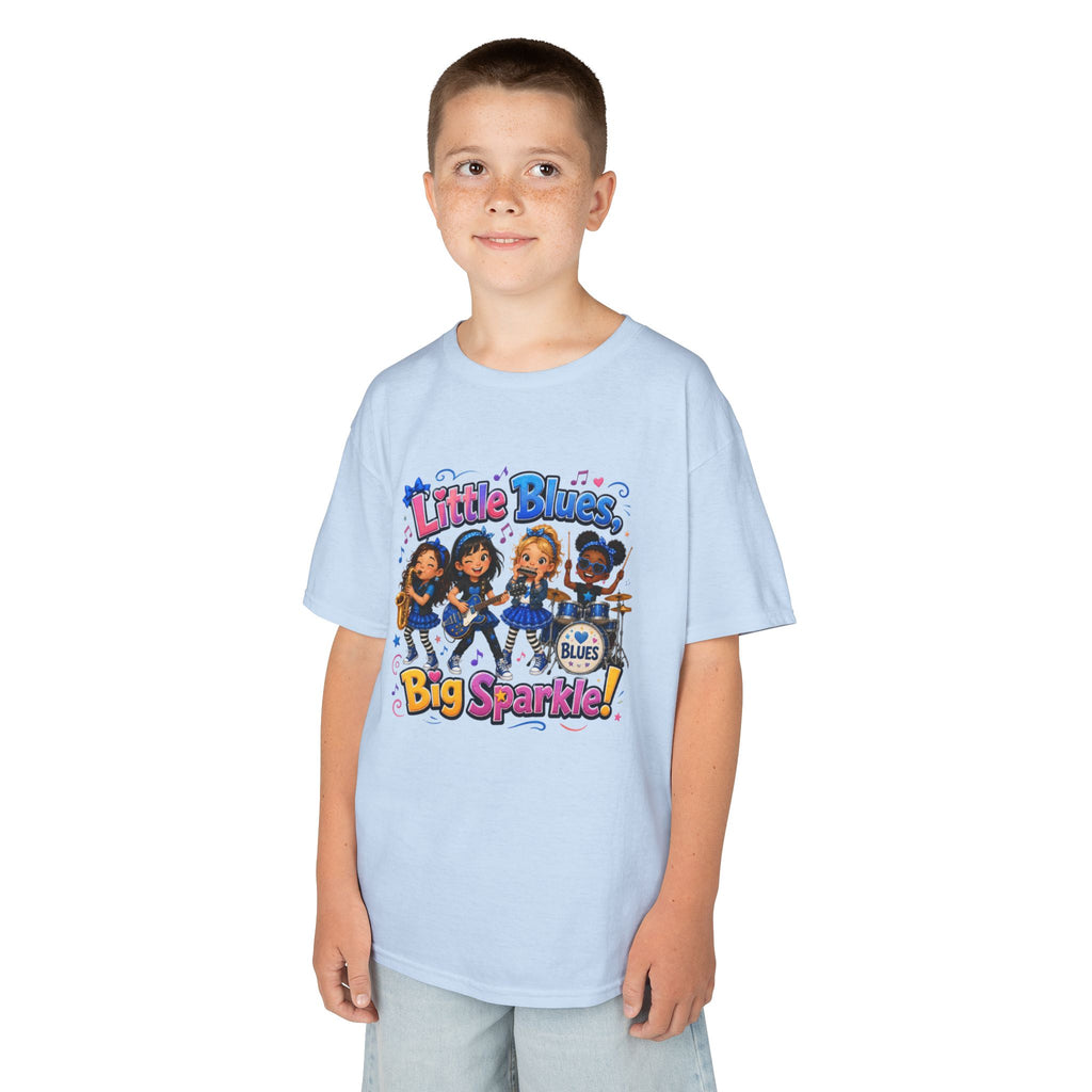 Kids Tee — "Little Blues Big Sparkle" Band Graphic