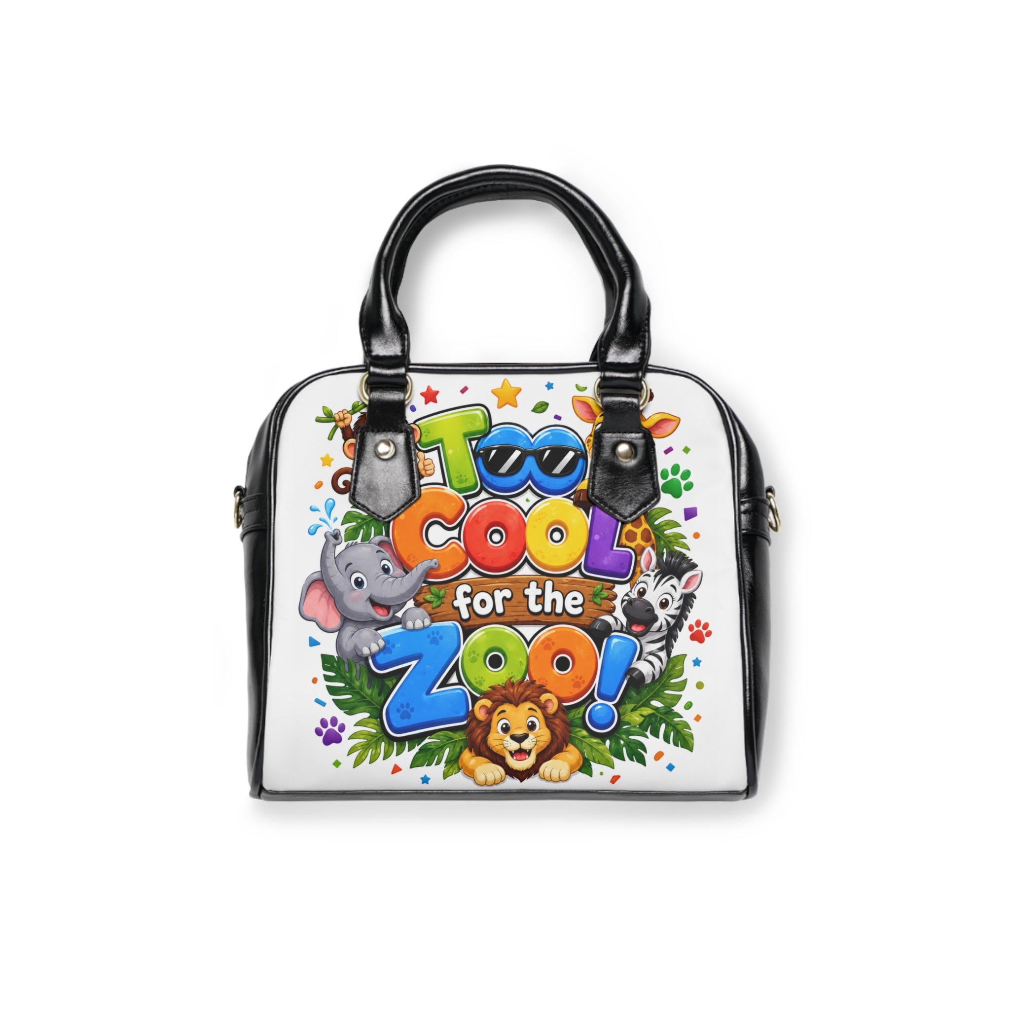 Shoulder Handbag — "Too Cool for the Zoo" Cute Kids Animal Tote
