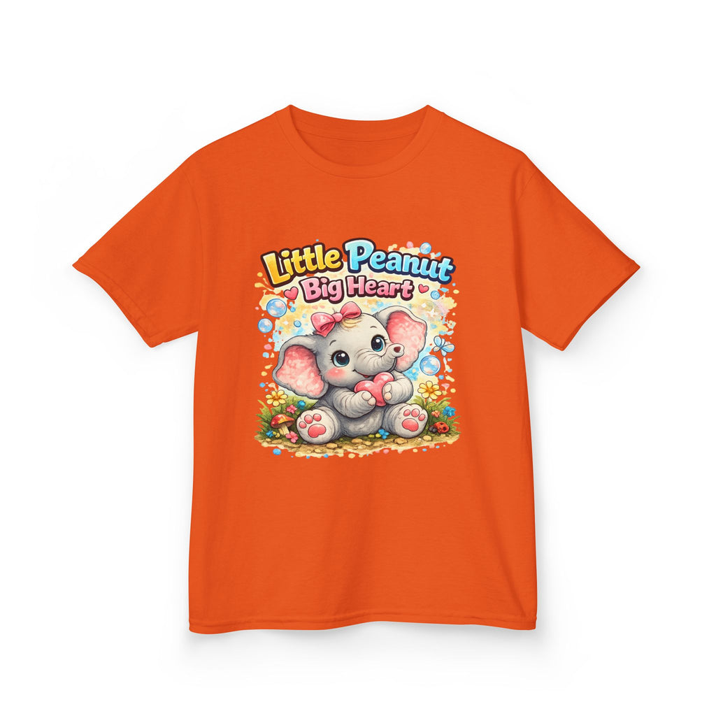 Kids Tee — "Little Peanut Big Heart" Cute Baby Elephant Shirt for Toddlers