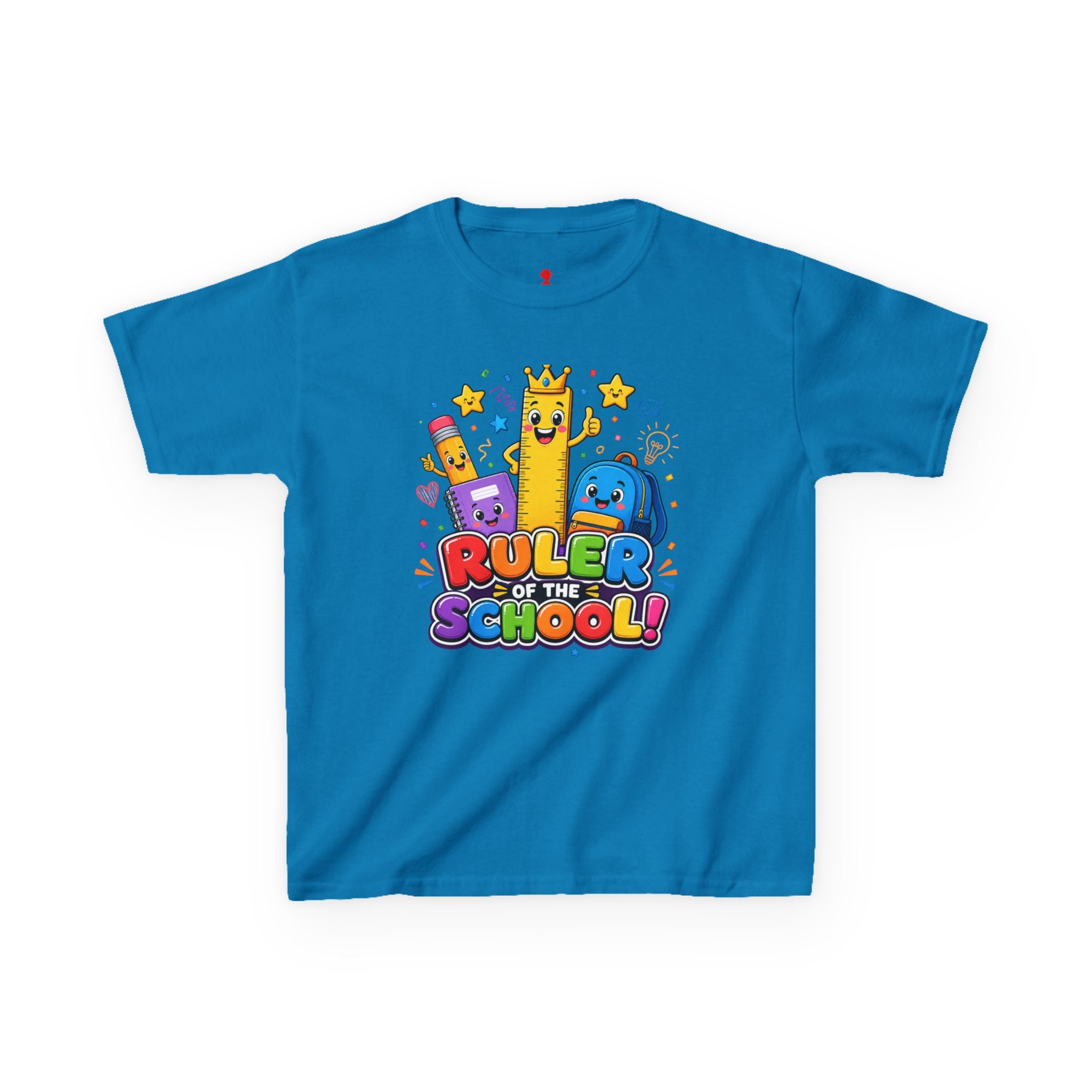 Ruler of the School kids T-Shirt | Cute School Supplies Graphic