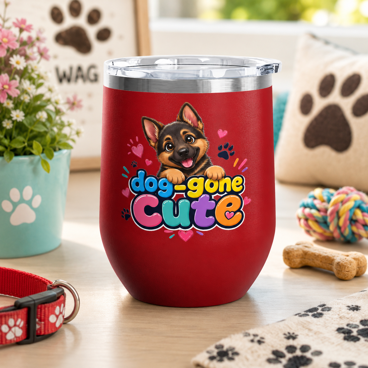 Dog-Gone Cute German Shepherd Tumbler (12oz)