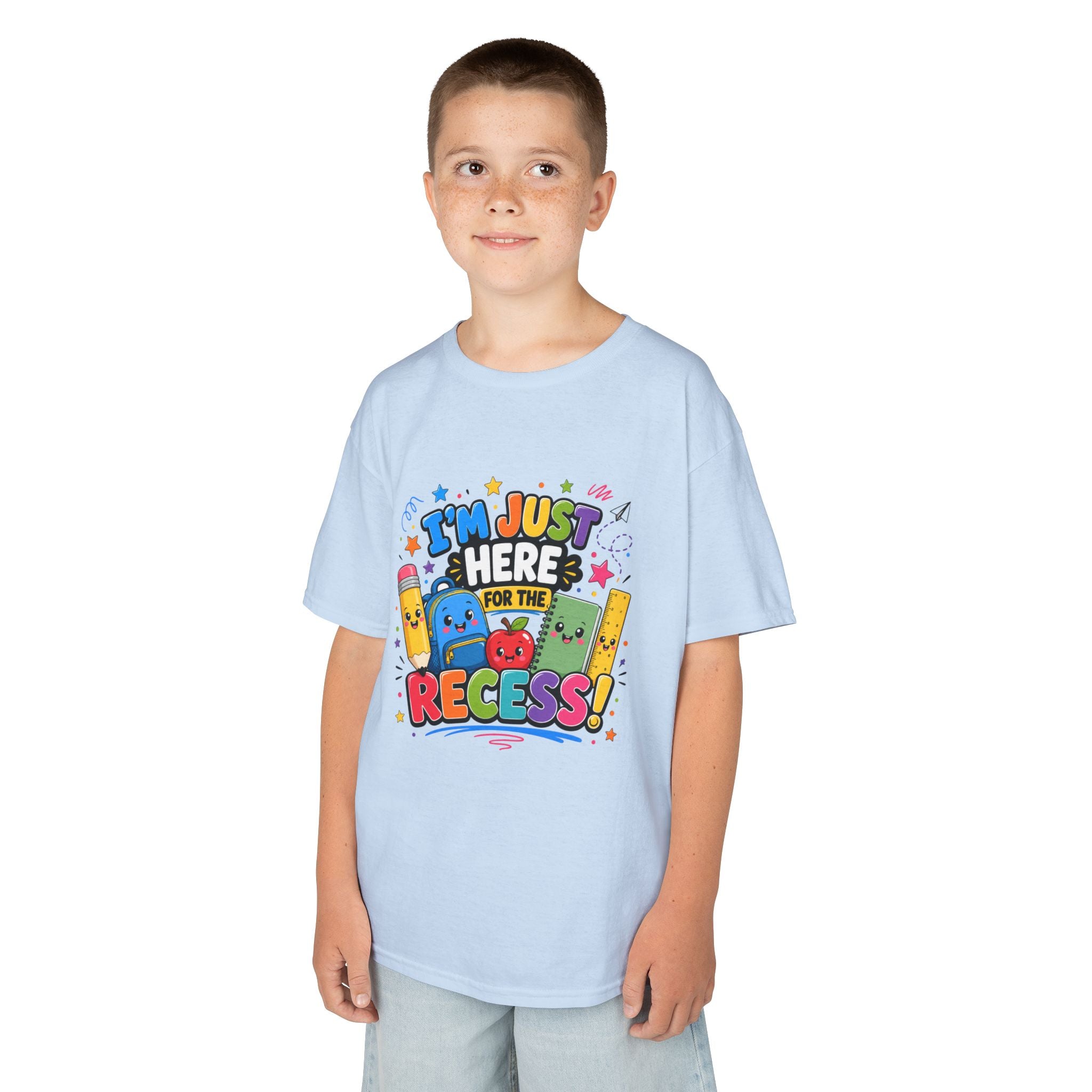 I'm Just Here for Recess Kids T-Shirt | Playful School Graphic Tee