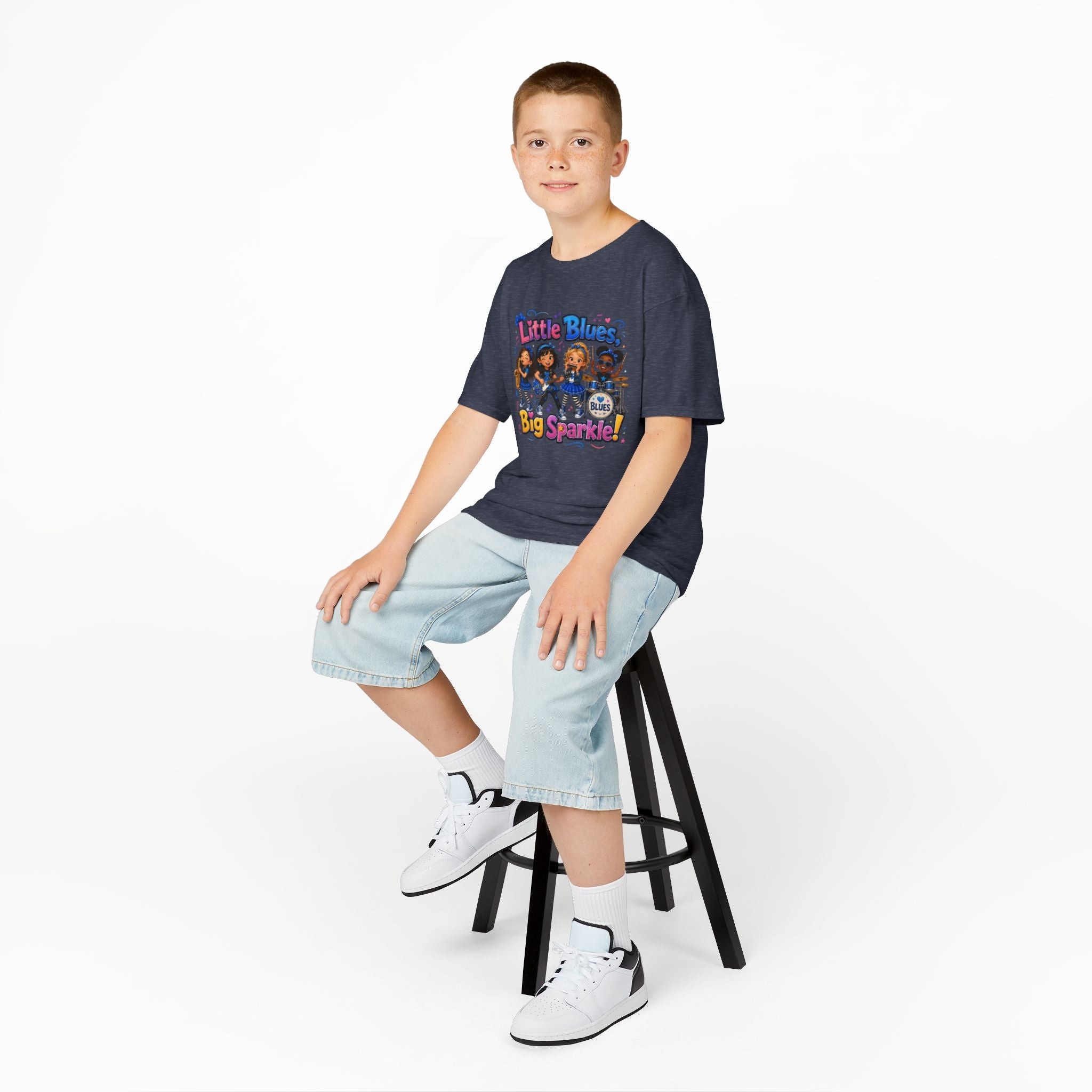 Kids Tee — "Little Blues Big Sparkle" Band Graphic
