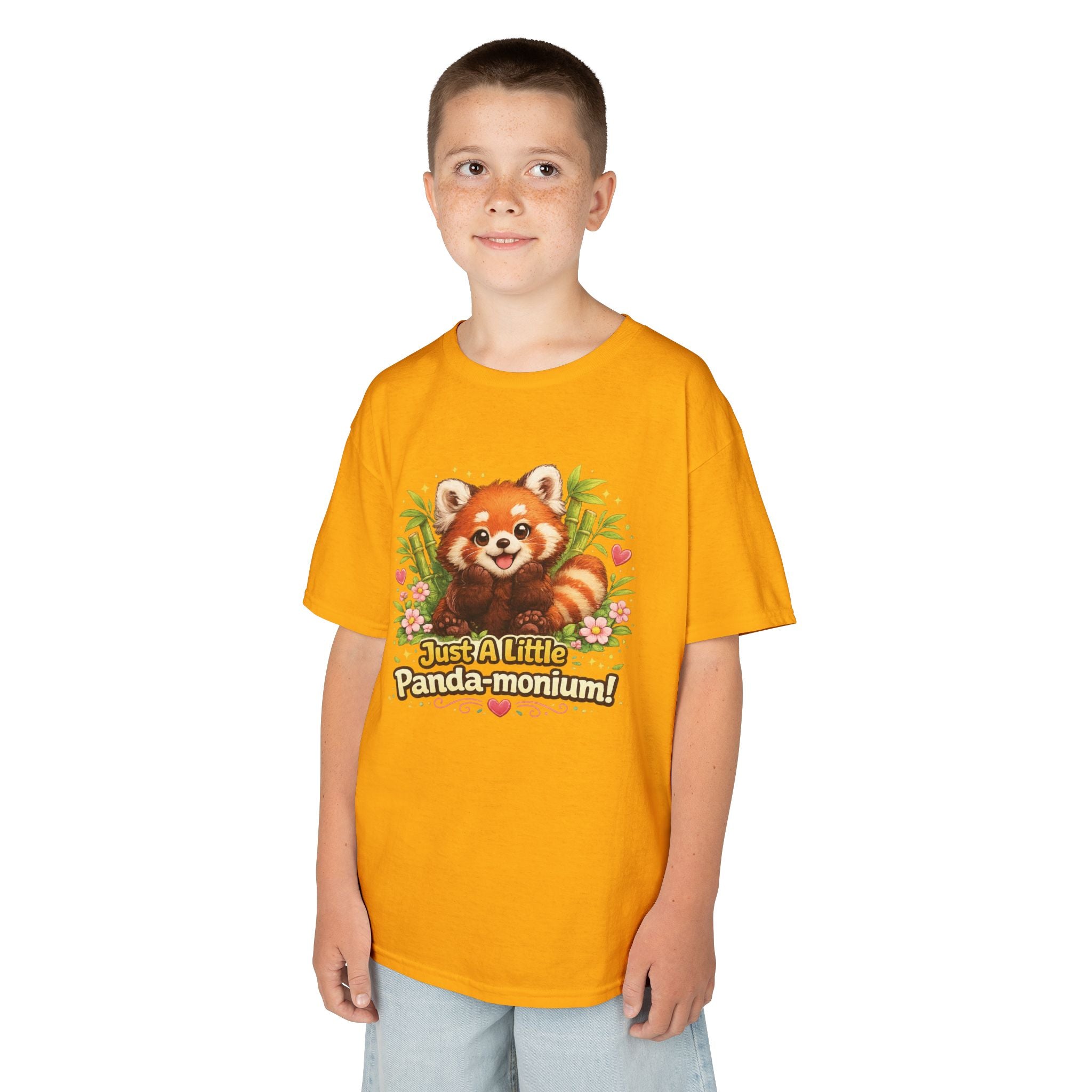 Red Panda Illustration Kids T-Shirt | "Just A Little Panda-monium"