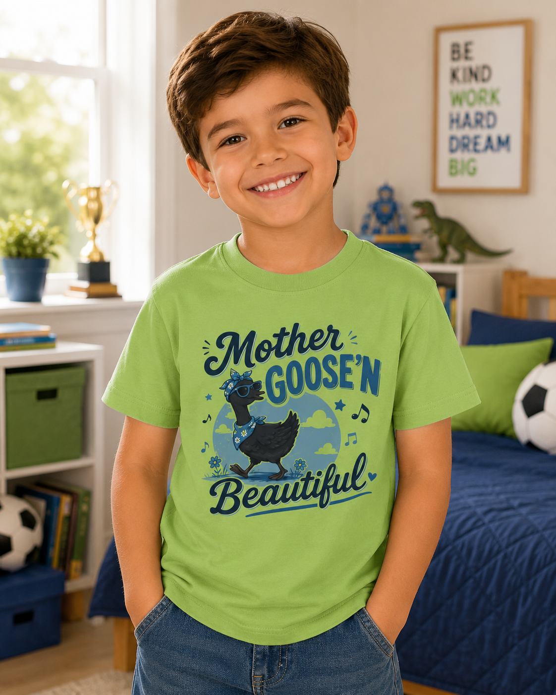 Kids T‑Shirt — "Mother Goose'n Beautiful" Nursery Rhyme Tee