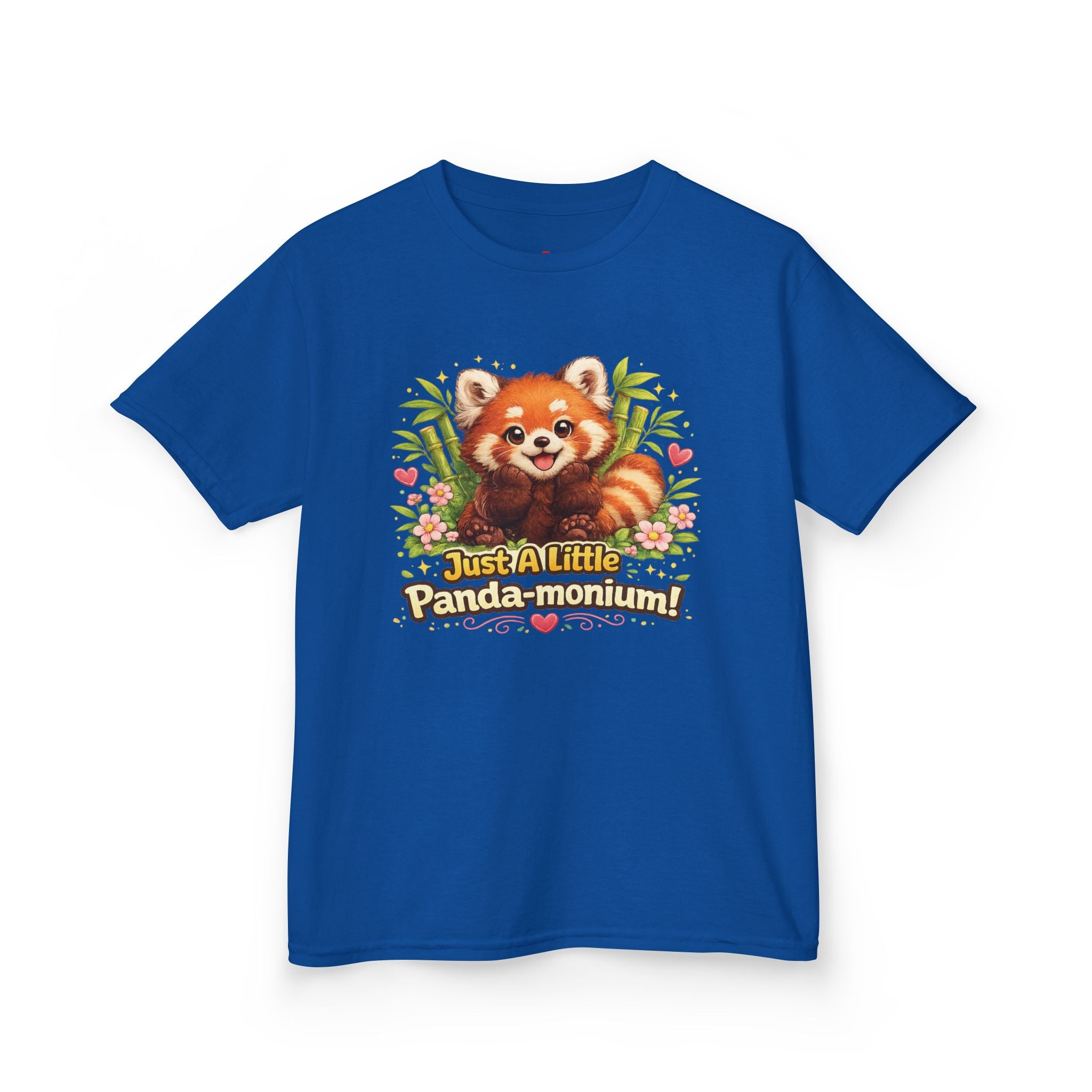 Red Panda Illustration Kids T-Shirt | "Just A Little Panda-monium"