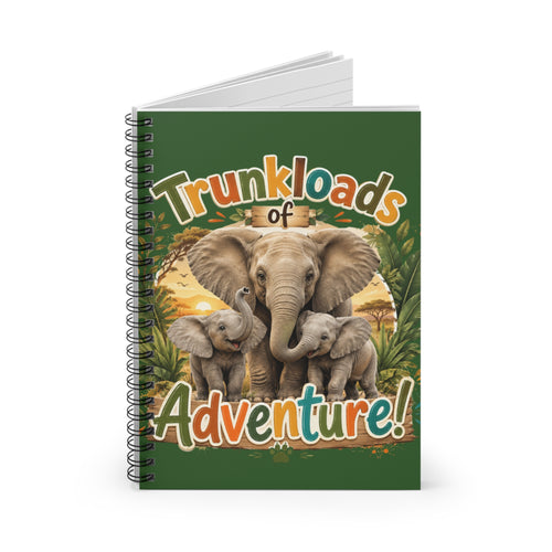 Adventure Elephant Spiral Notebook — "Trunkloads of Adventure!" Ruled Journal for Kids & Travelers