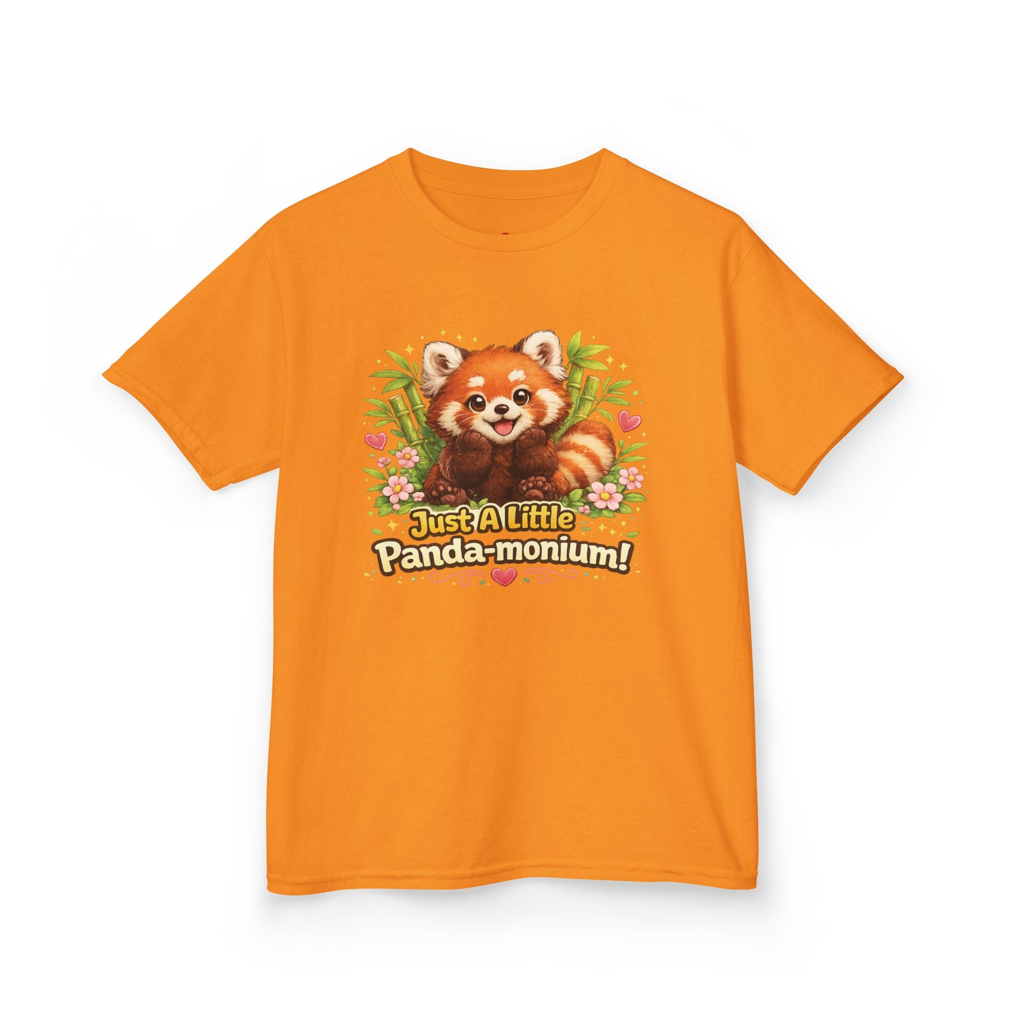 Red Panda Illustration Kids T-Shirt | "Just A Little Panda-monium"
