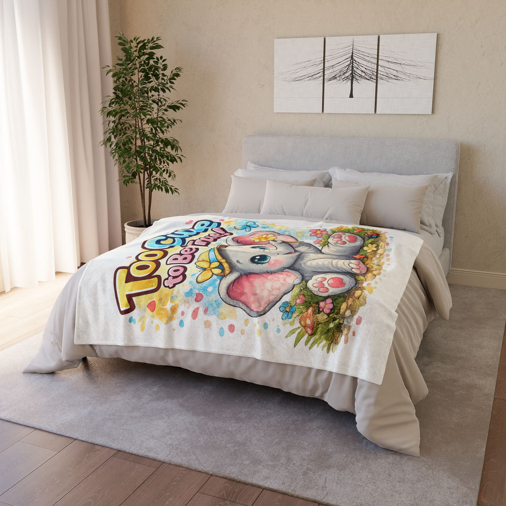 Plush Baby Blanket — "Too Cute to Be True" Adorable Elephant Design