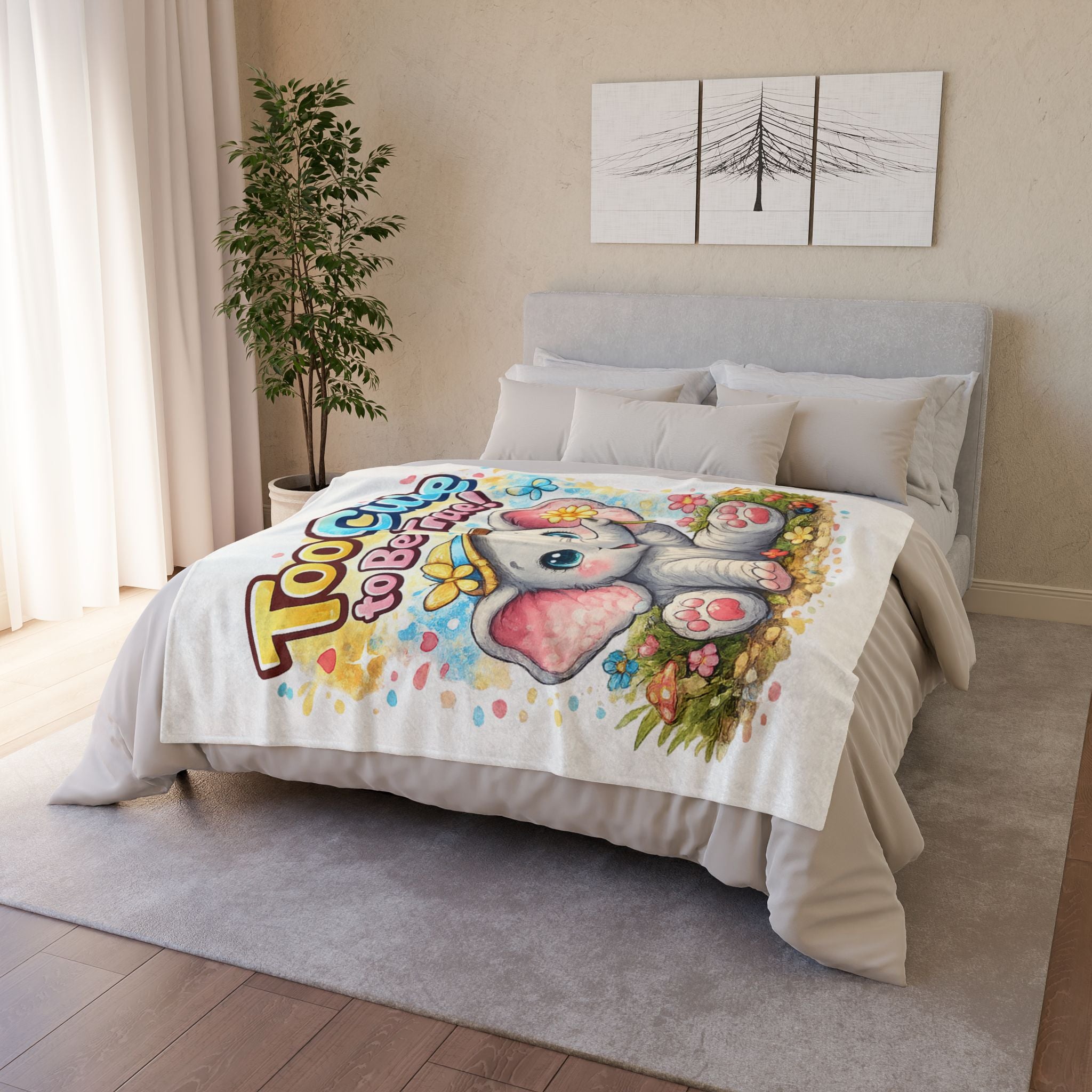 Plush Baby Blanket — "Too Cute to Be True" Adorable Elephant Design
