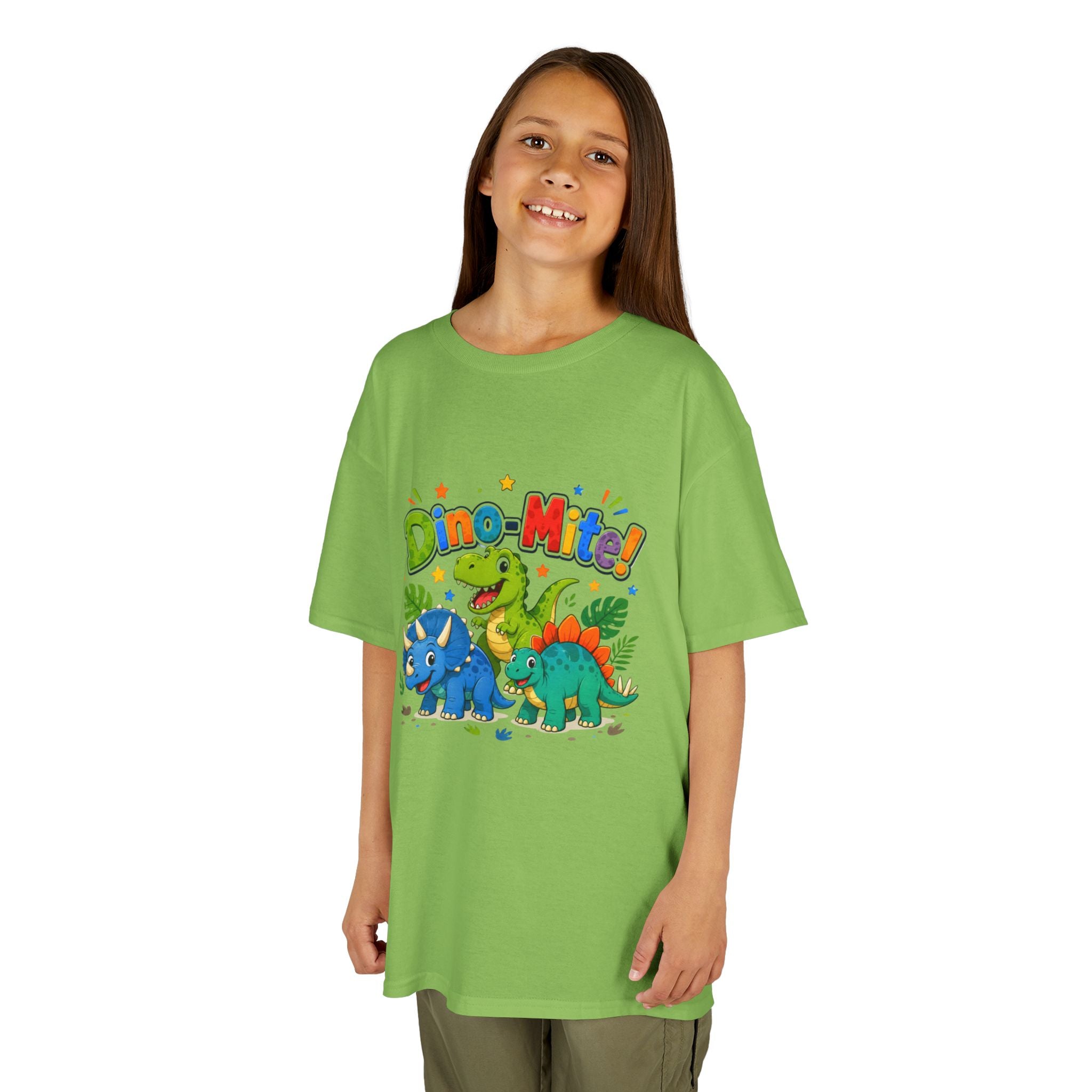 Kids T-Shirt - "Dino-Mite!" Colorful Dino Crew Tee for Toddlers & Kids