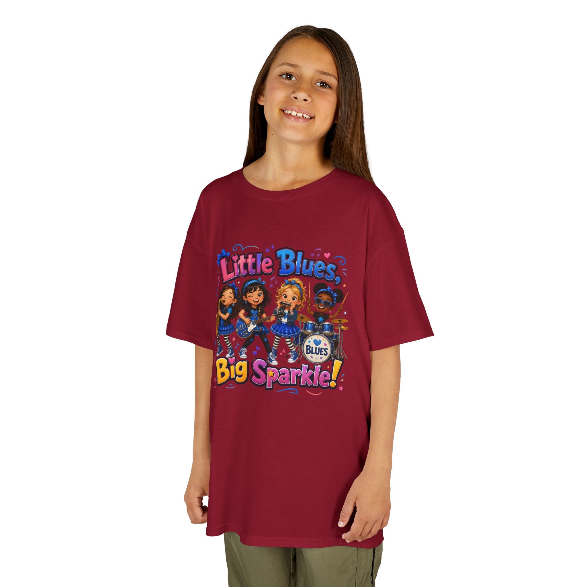 Kids Tee — "Little Blues Big Sparkle" Band Graphic