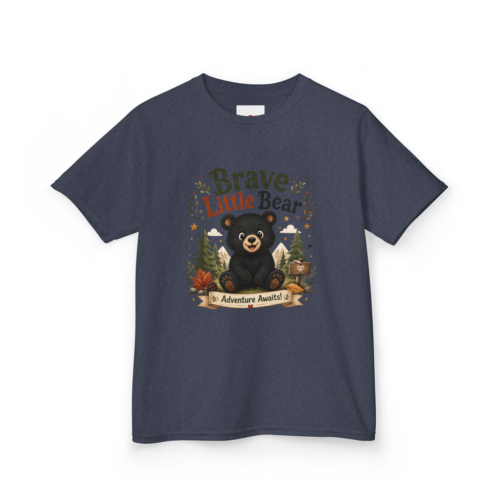 Kids Tee — "Brave Little Bear" Adventure Graphic Shirt