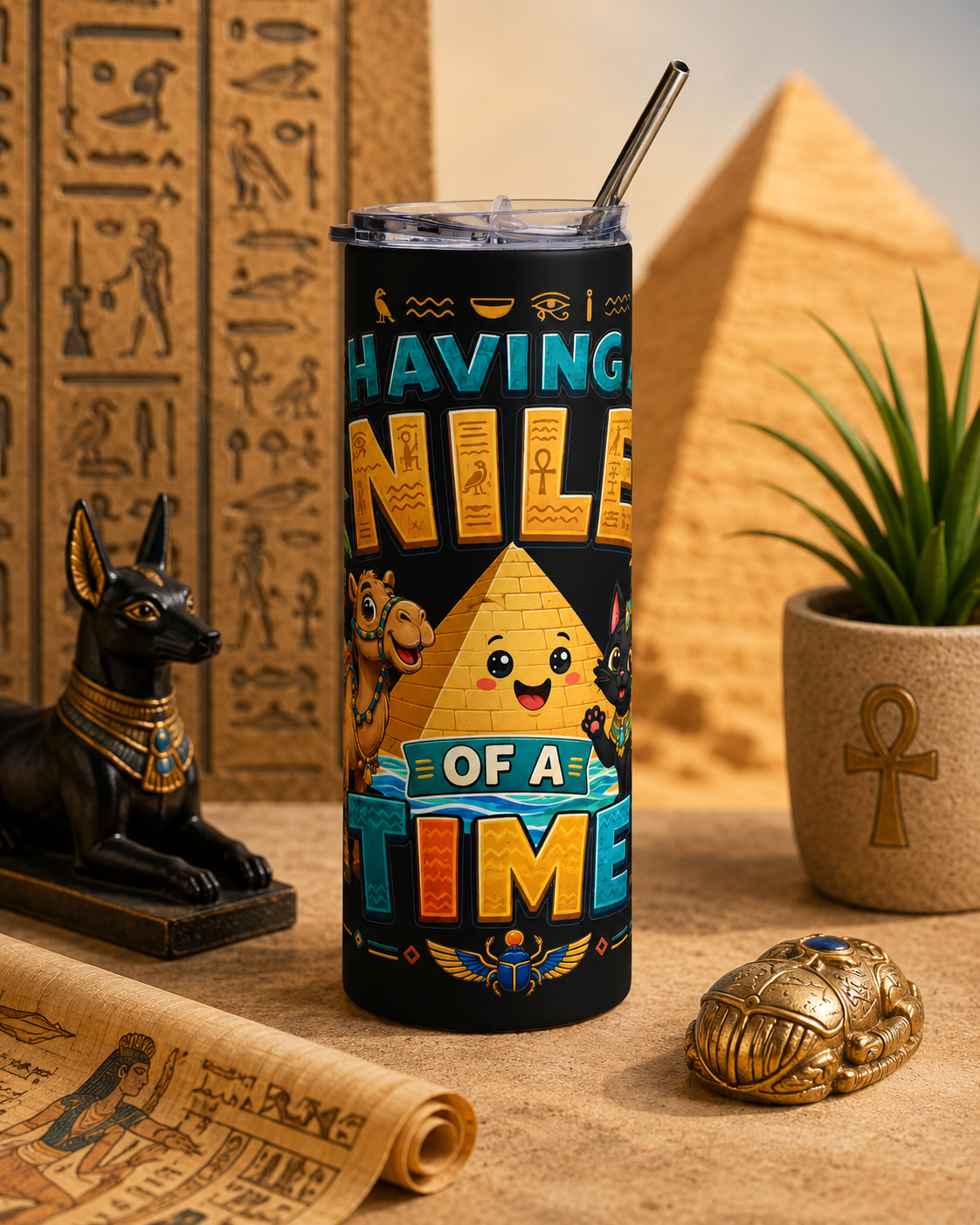 Having a Nile of a Time Tumbler | 20oz Stainless Steel Travel Cup