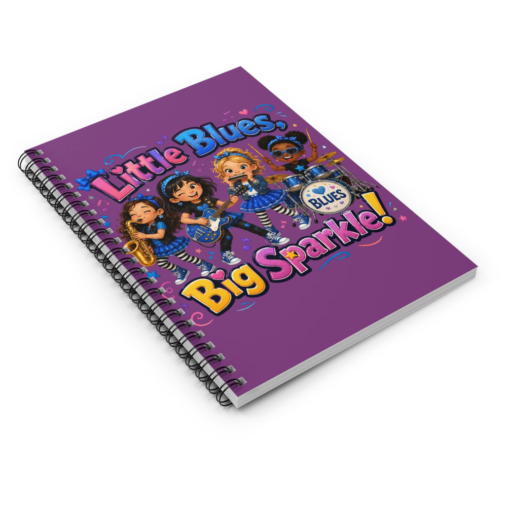 Spiral Notebook — "Little Blues, Big Sparkle!" Kids Music Journal
