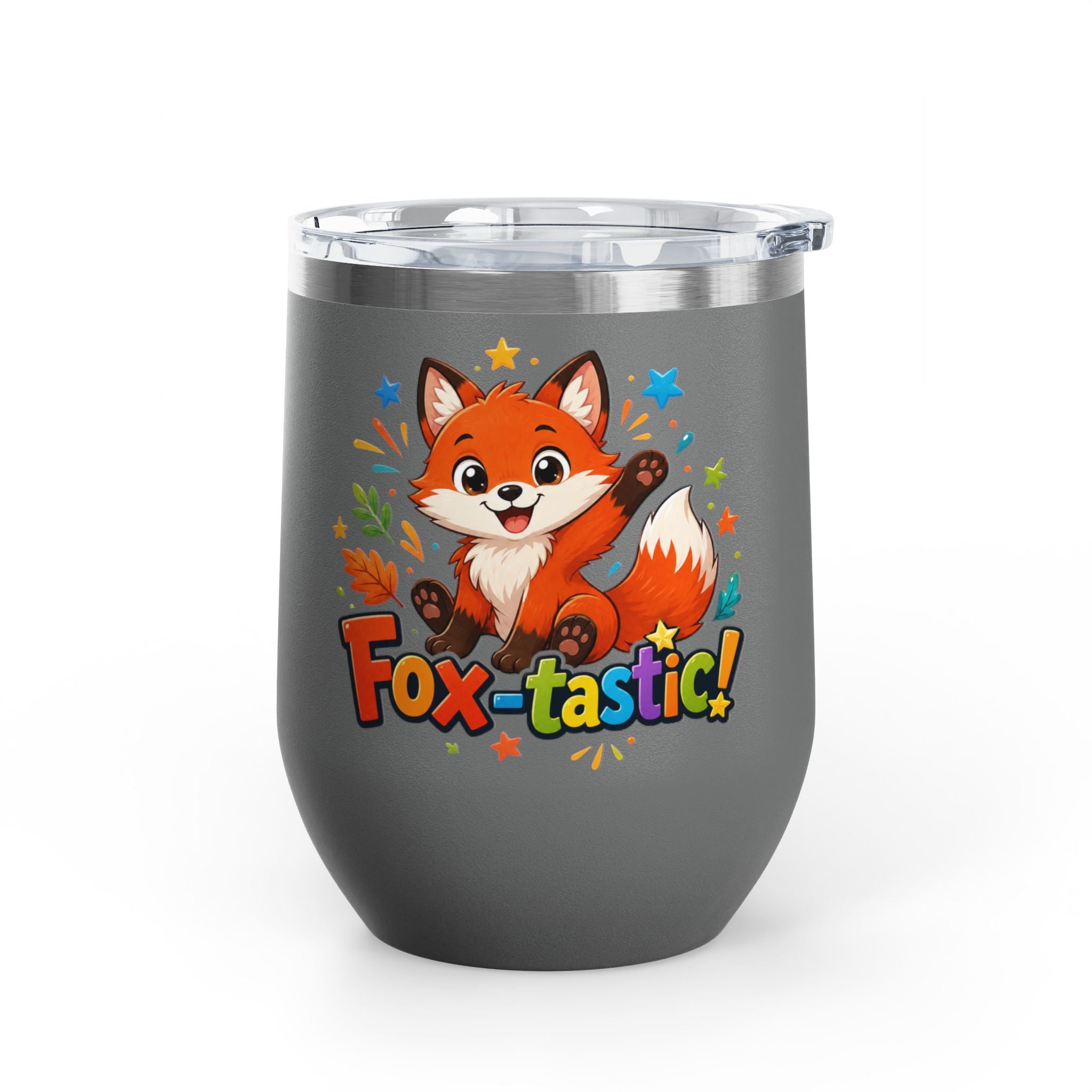 Fox-tastic! Cute Fox 12oz Insulated Tumbler (Fun Animal Gift)