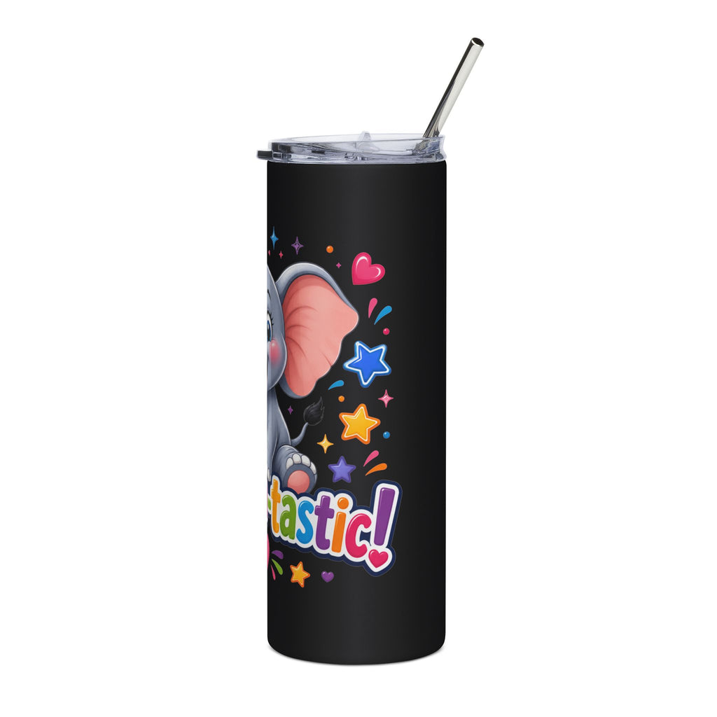 Ele-fun-tastic Elephant 20oz Stainless Steel Tumbler — Cute Kids Animal Drink Cup