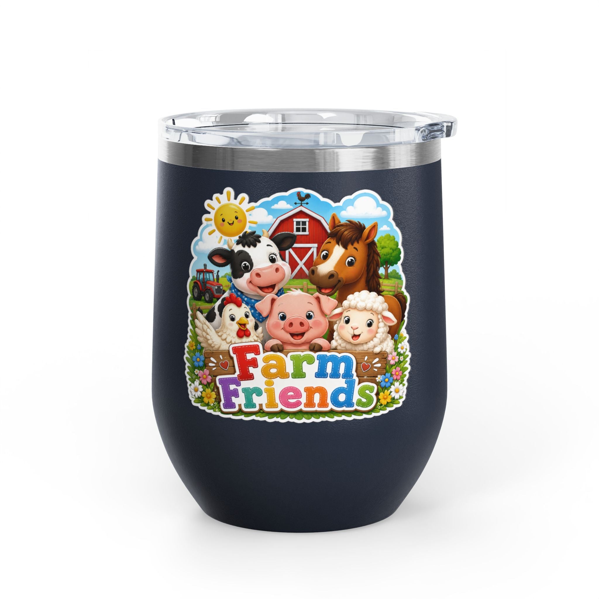 Farm Friends 12oz Tumbler — Cute Barnyard Animal Insulated Cup