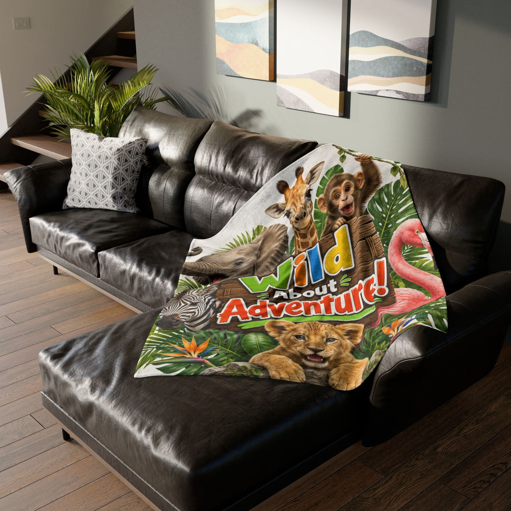 Wild About Adventure! Kids Animal Blanket