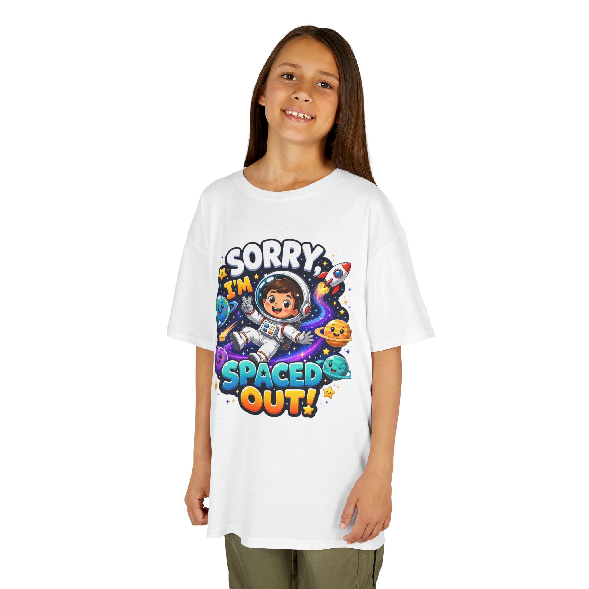Spaced Out Kids T-Shirt — "Sorry I'm Spaced Out!" Cute Space Astronaut Tee