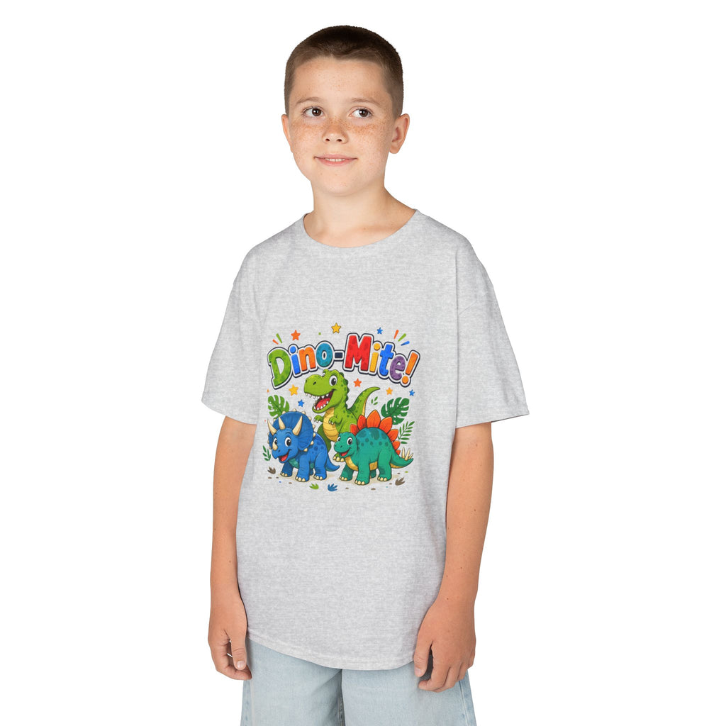 Kids T-Shirt - "Dino-Mite!" Colorful Dino Crew Tee for Toddlers & Kids