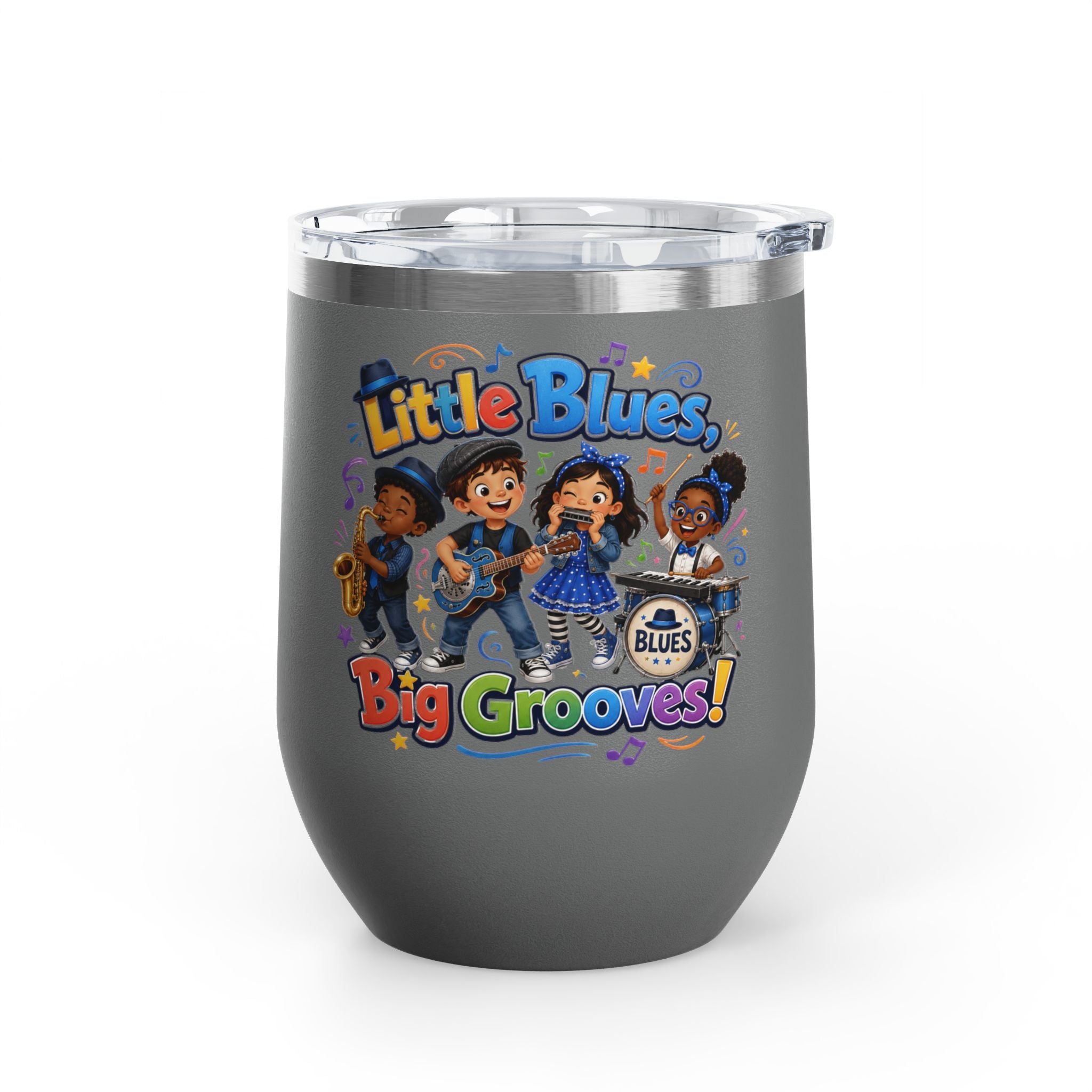"Little Blues, Big Grooves!" Kids Band Insulated 12oz