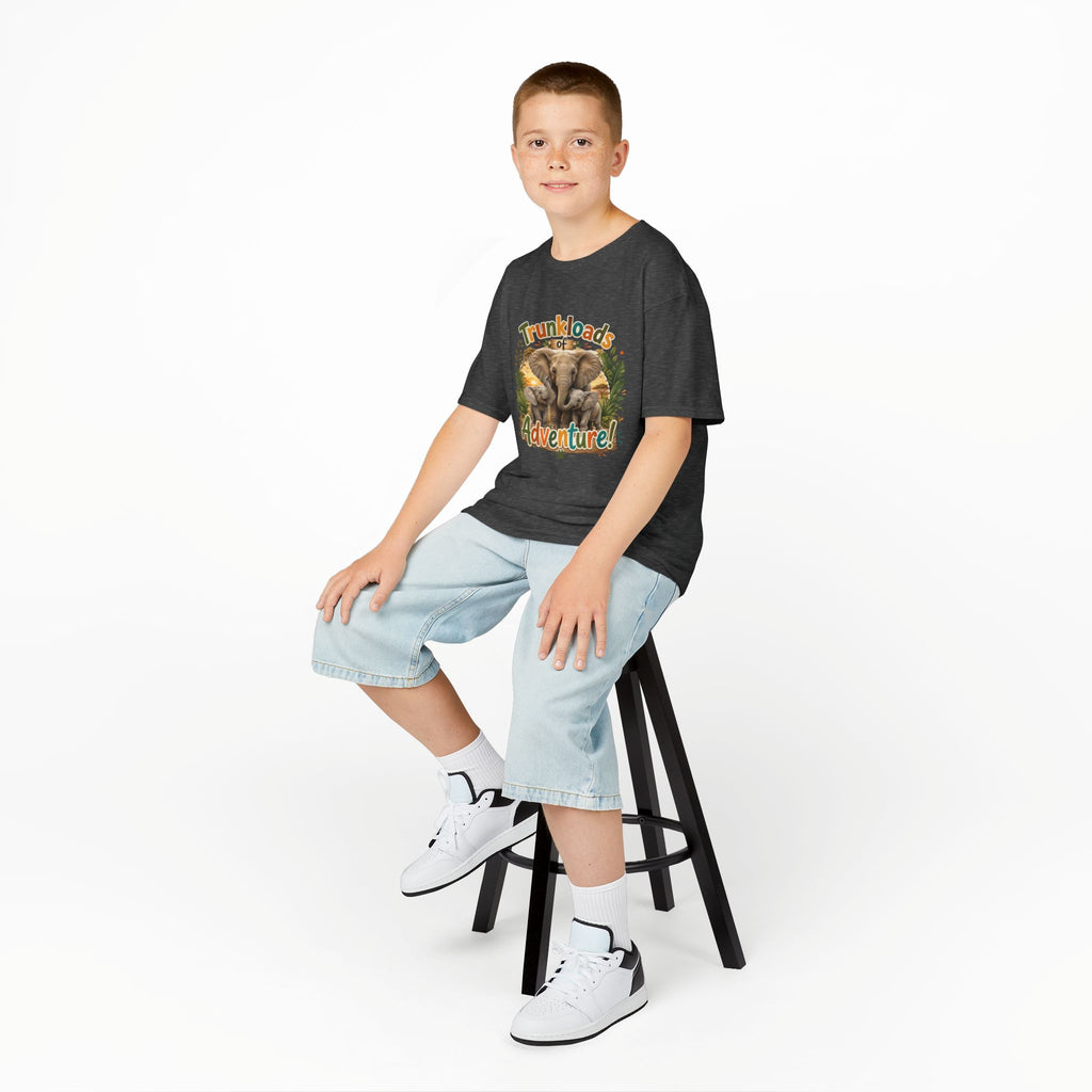 Kids Tee - "Trunkloads of Adventure" Elephant Graphic